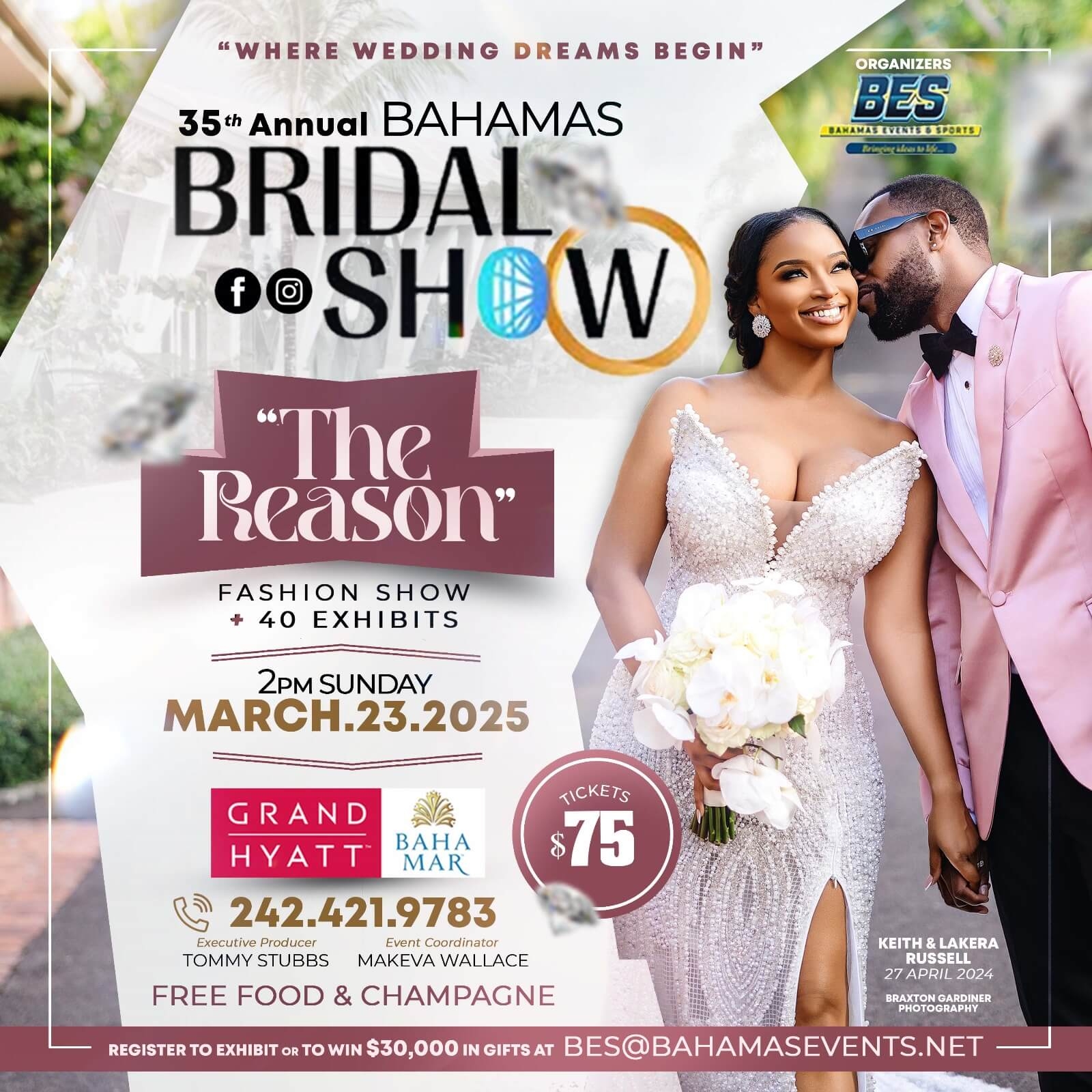 35th Annual Bahamas Bridal Show Sunday 23 March 2025 