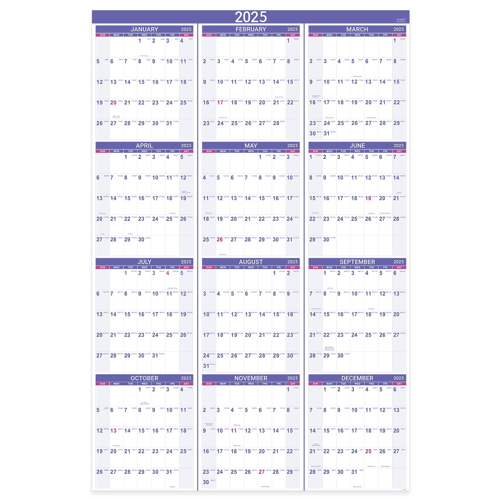 2025 Julian Date Calendar Printable