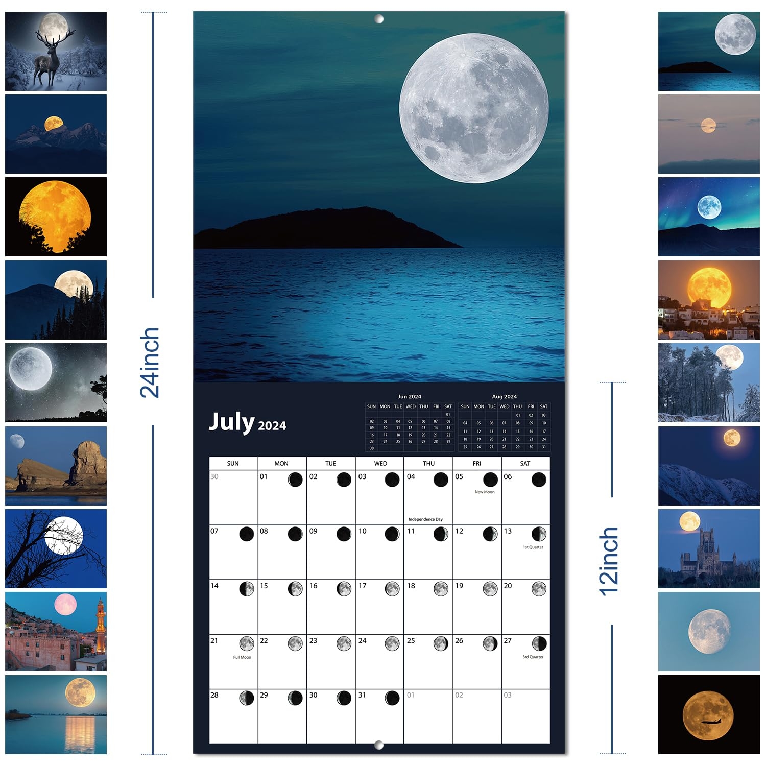 Moon Phase Calendar July 2025
