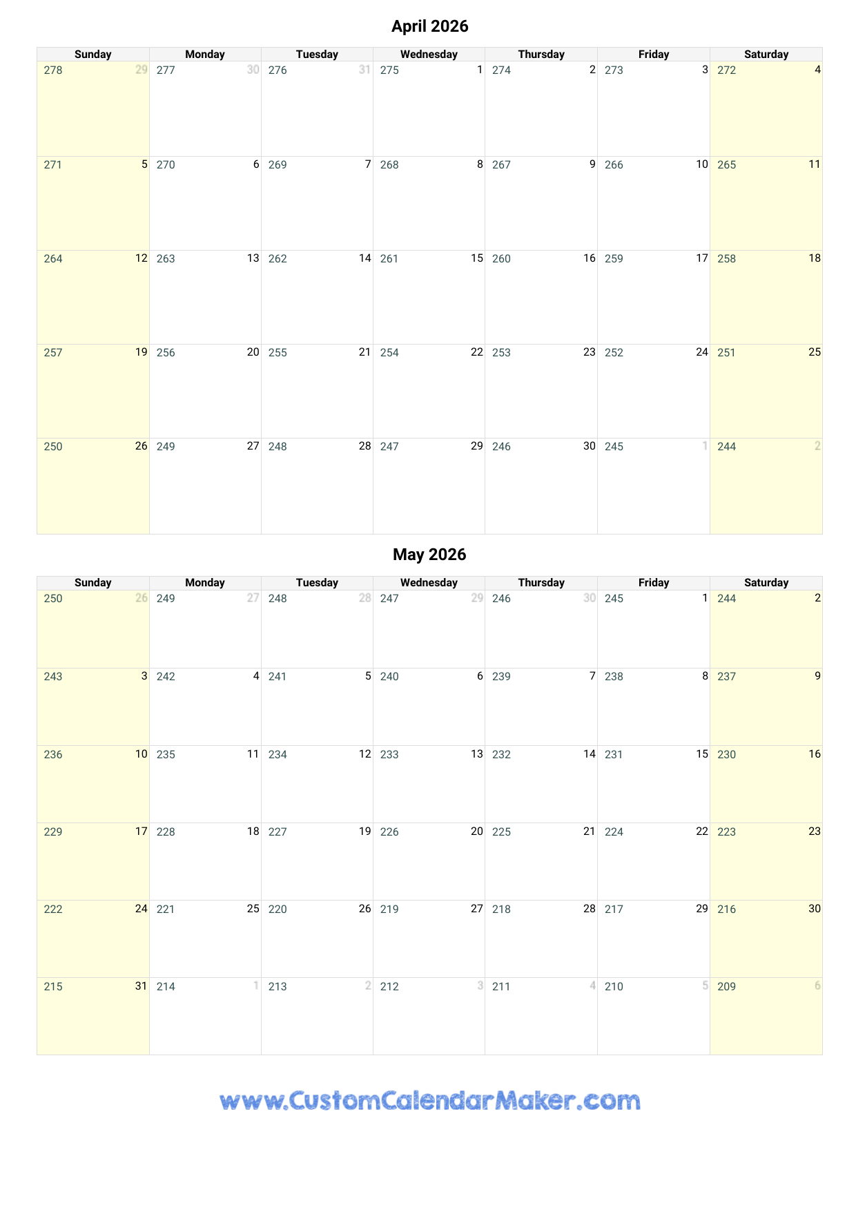 April 2026 Calendar With Moon Phases