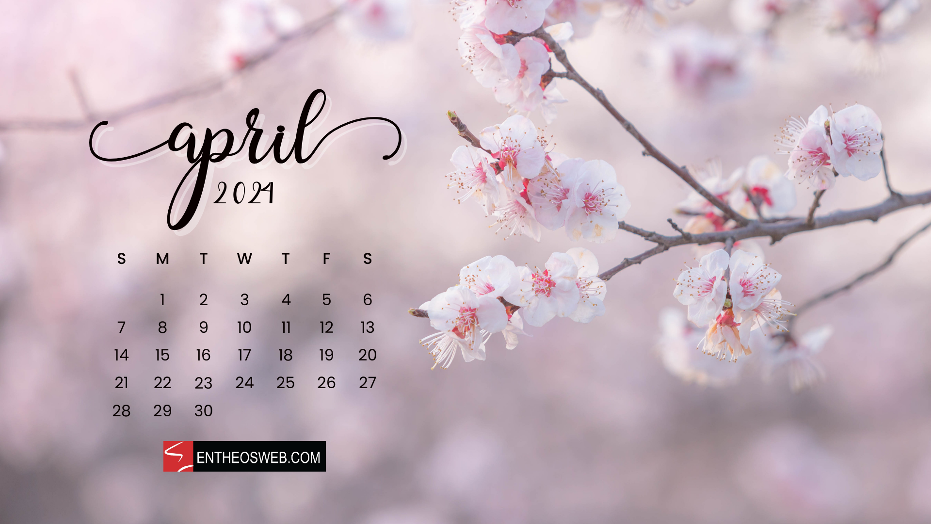 April Calendar Desktop Wallpaper Backgrounds EntheosWeb