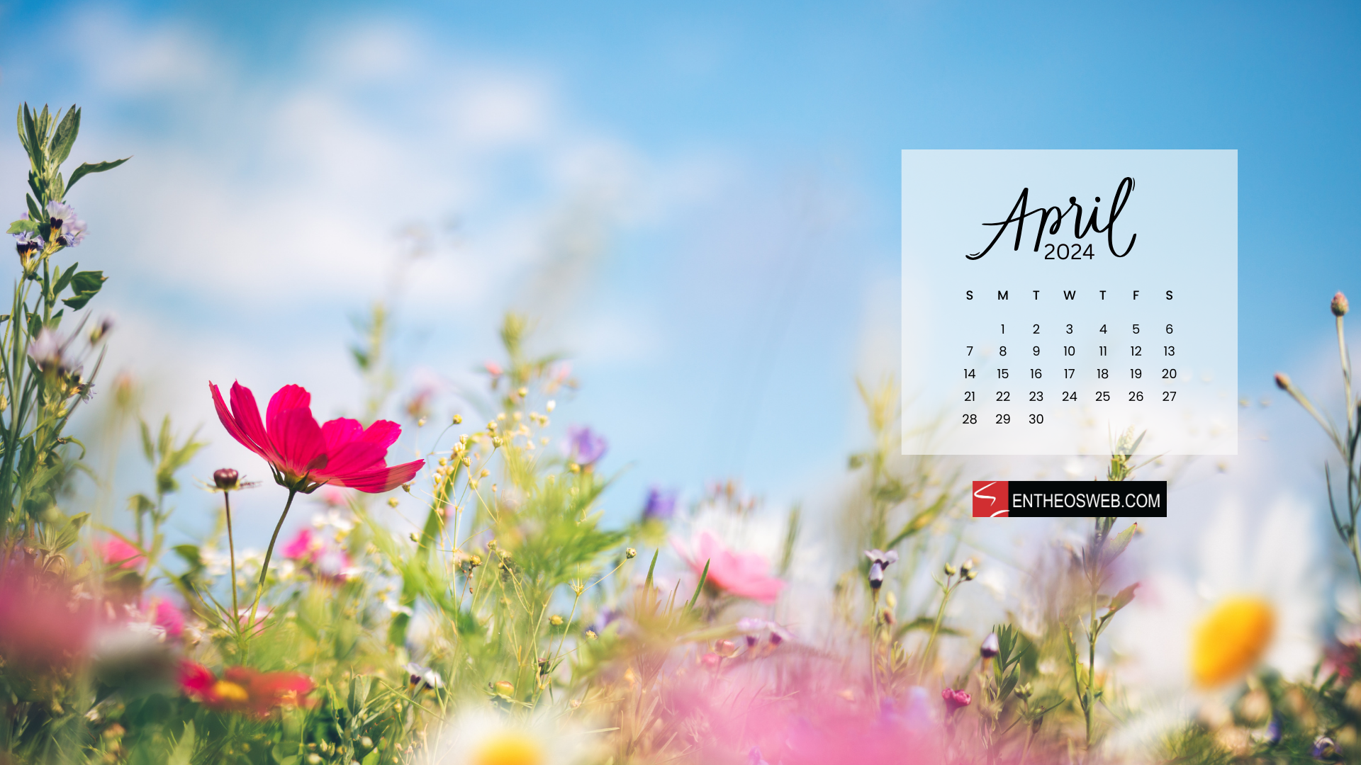 April Calendar Desktop Wallpaper Backgrounds EntheosWeb