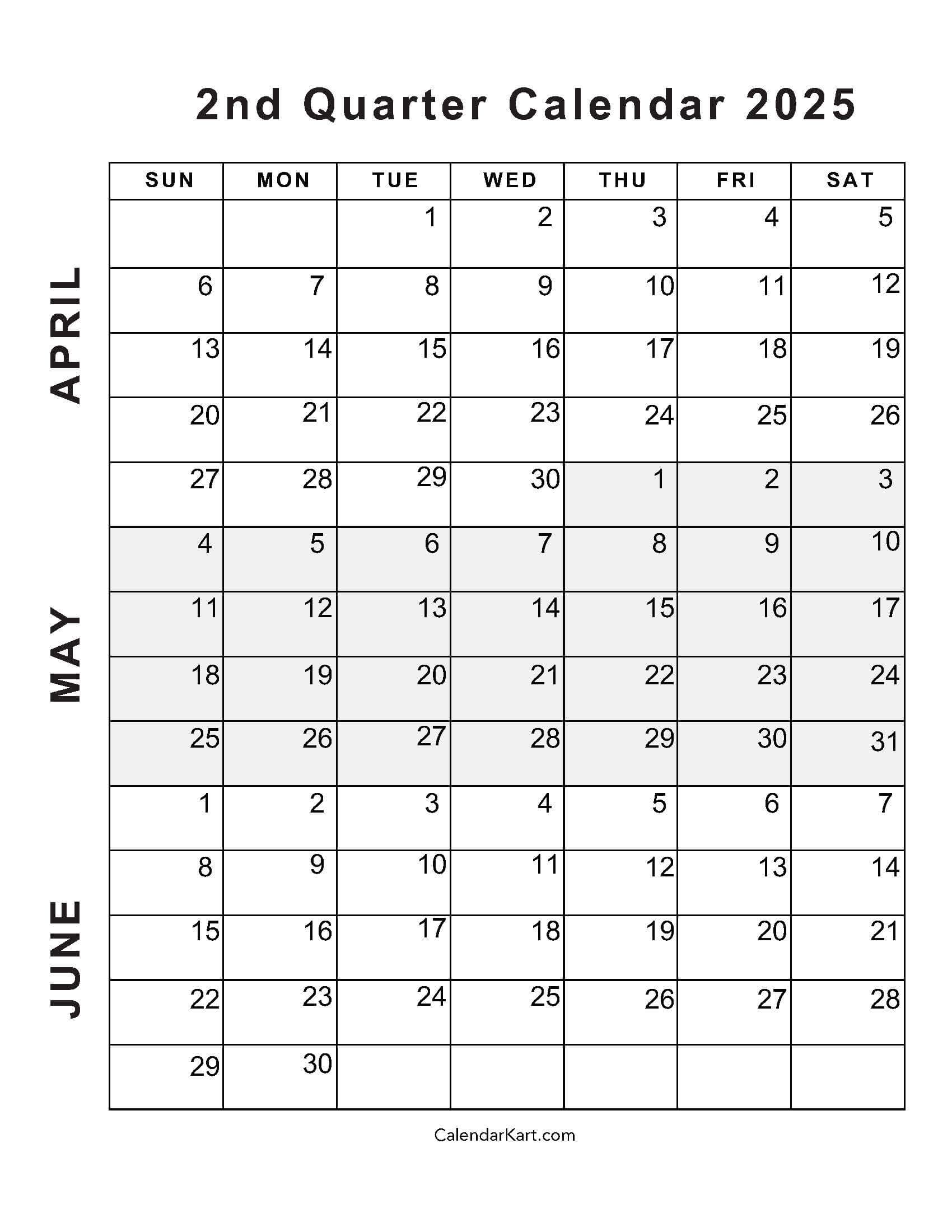 May And June 2025 Calendar