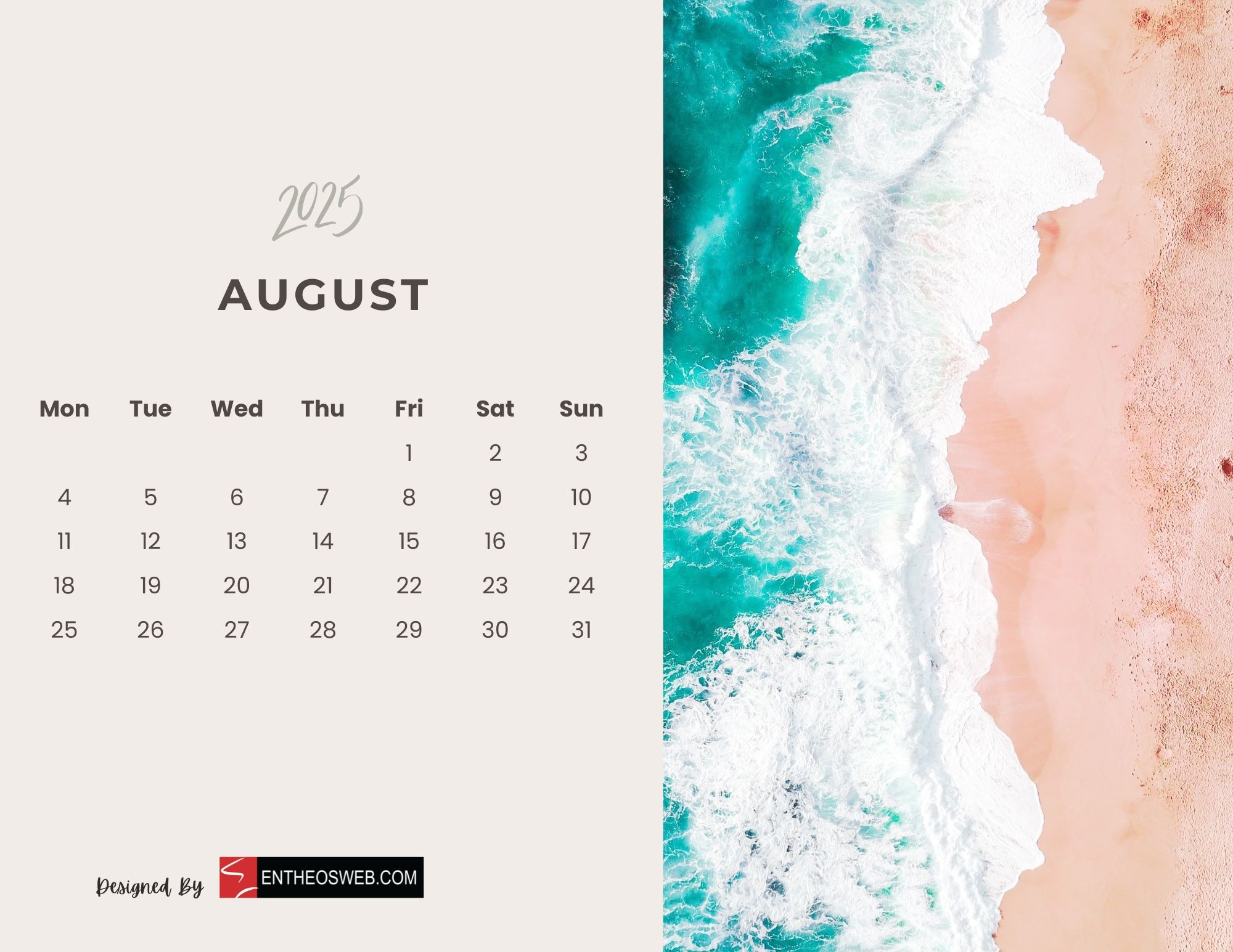 August 2025 Calendar Free PDF Printables EntheosWeb