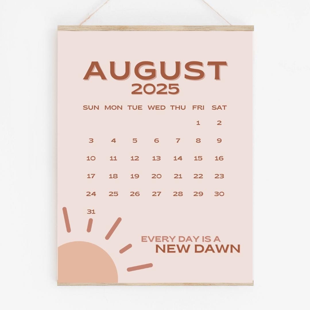 Cute August 2025 Calendar