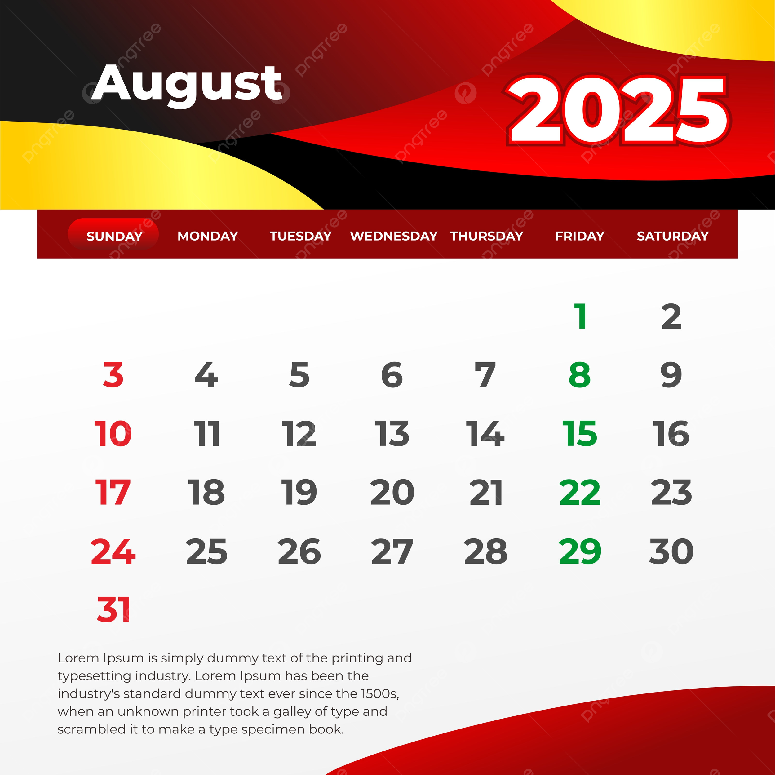 August 15 2025 Calendar