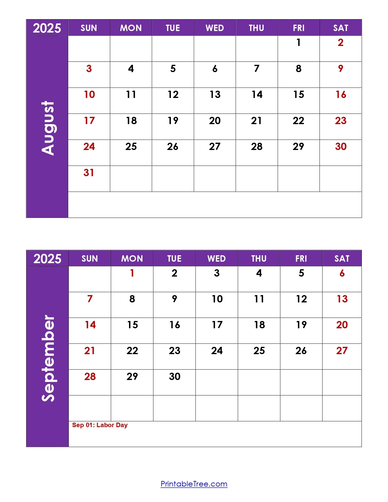 August Sept Oct 2025 Calendar