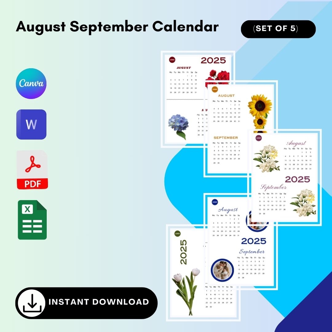 August And September Calendar 2025