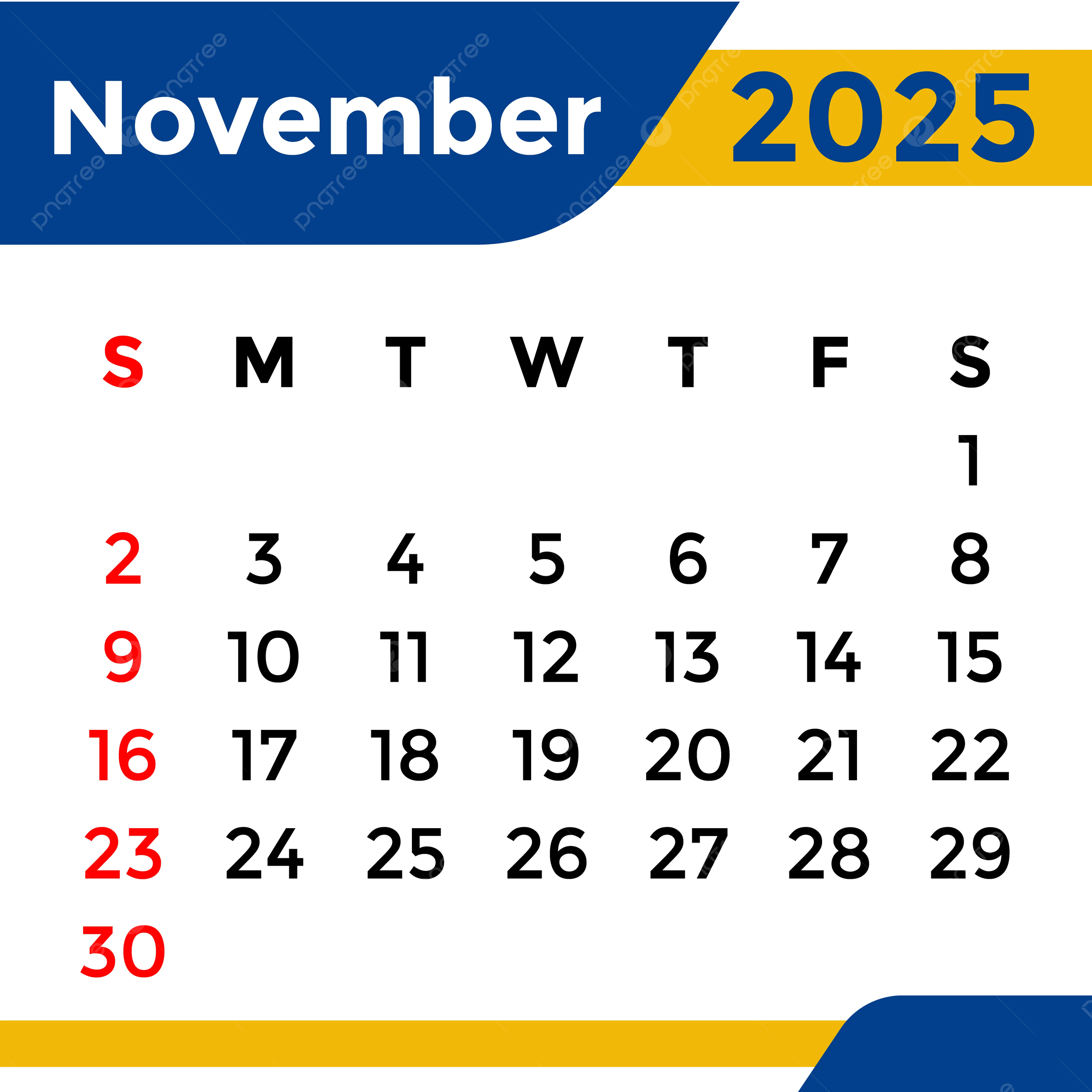 Show Me November 2025 Calendar