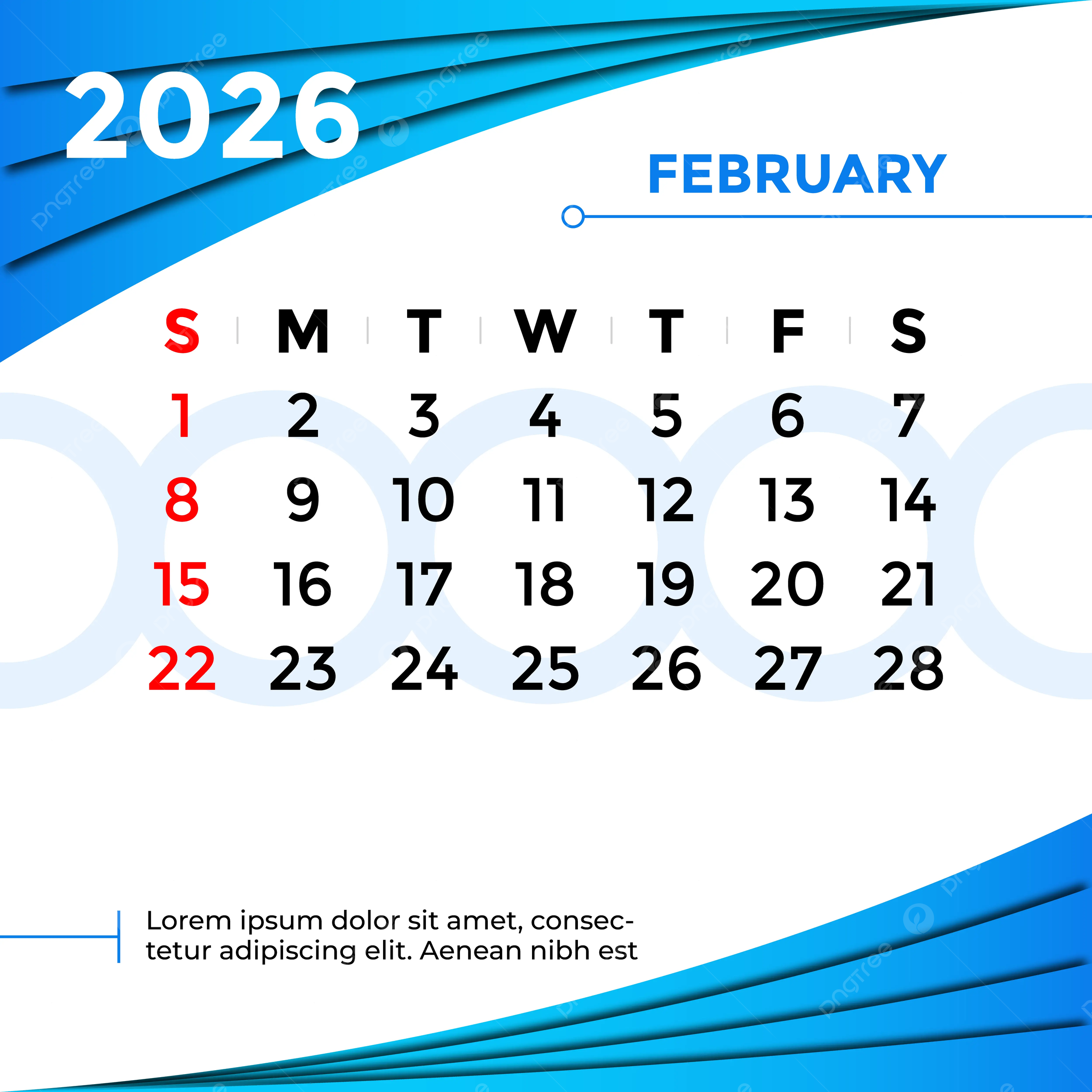 February Calendar Wallpaper 2026