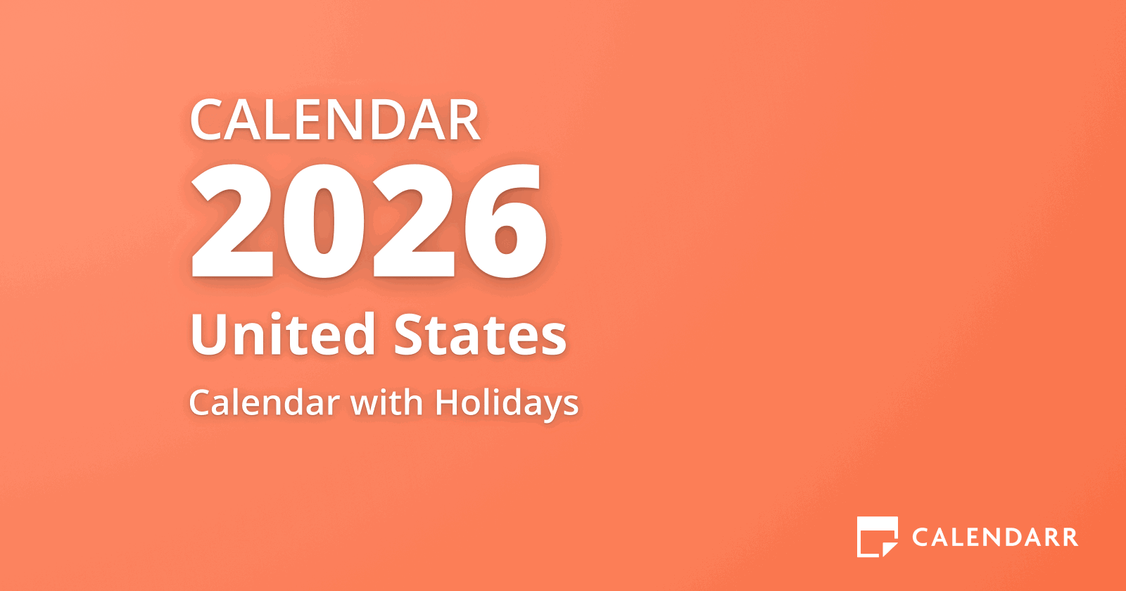 Calendar For 2026 With Holidays Calendarr