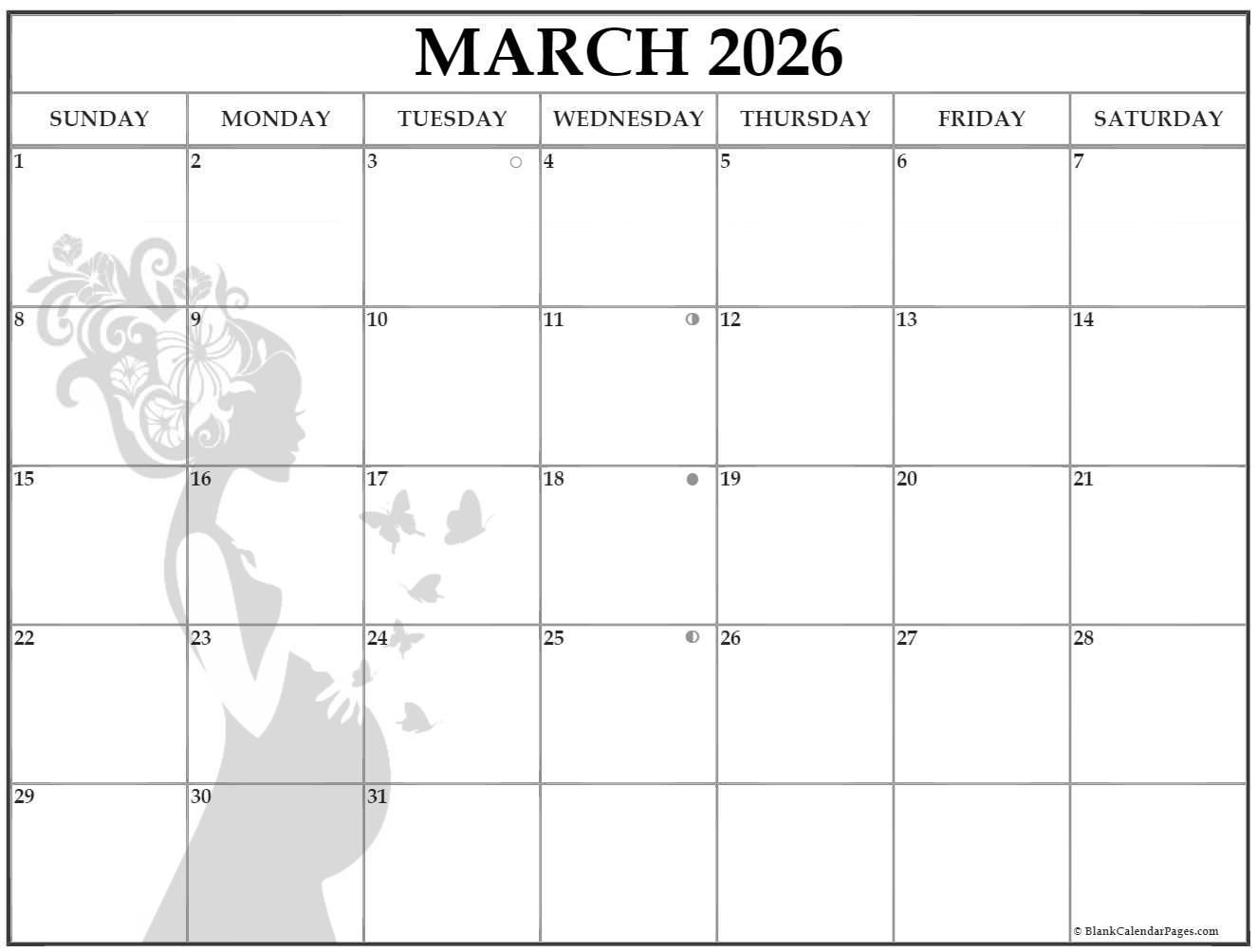 Collection Of March 2026 Photo Calendars With Image Filters 