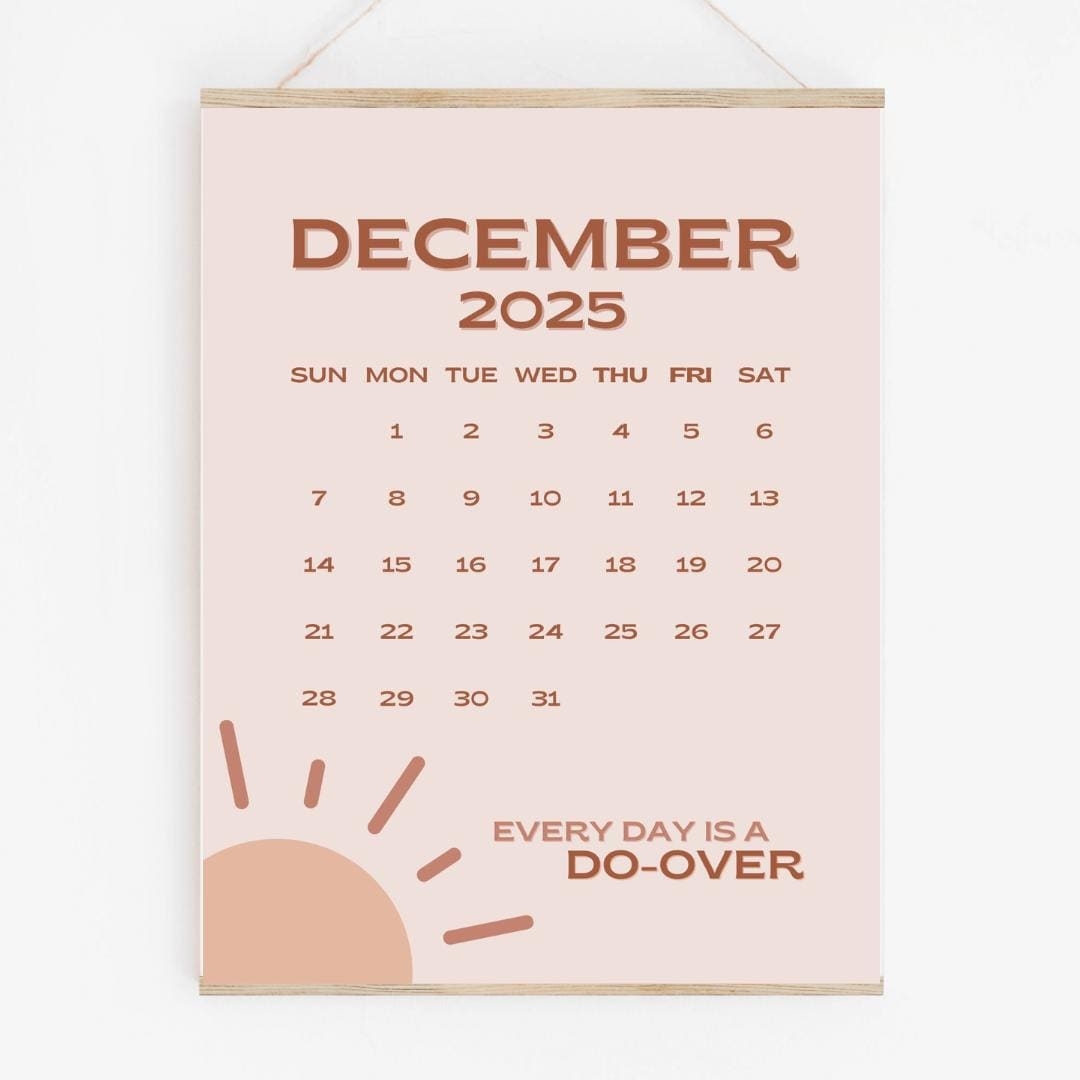 December 2025 Calendar Printable PDF December 2025 Calendar Page December 2025 Boho December 2025 Cute Calendar Dec Cal Digital Download Etsy