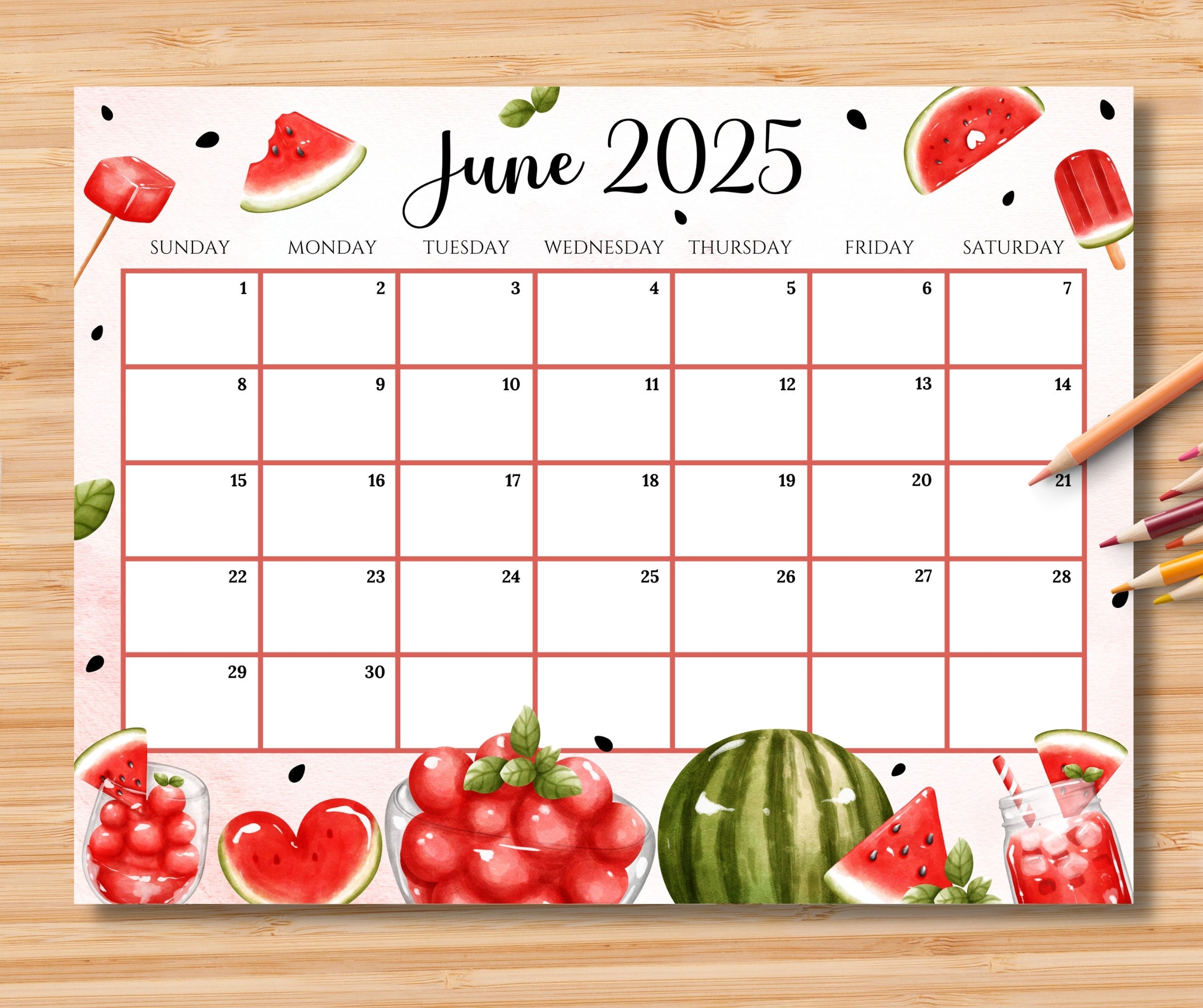 2025 June Calendar