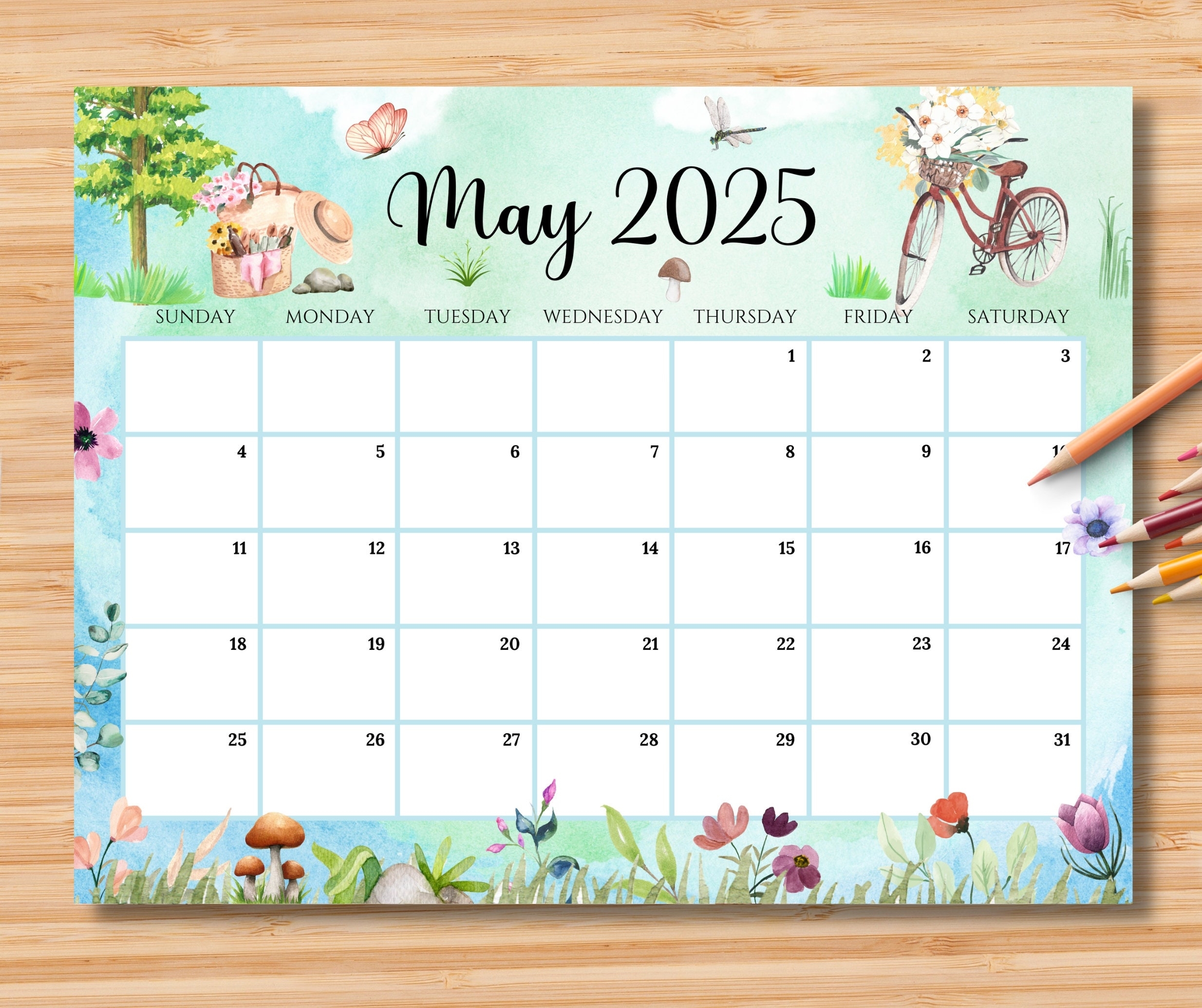 May 2025 Calendar Cute