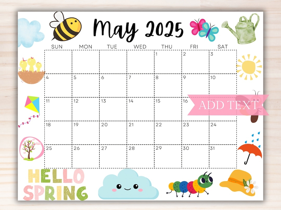 Free May Calendar 2025 Printable