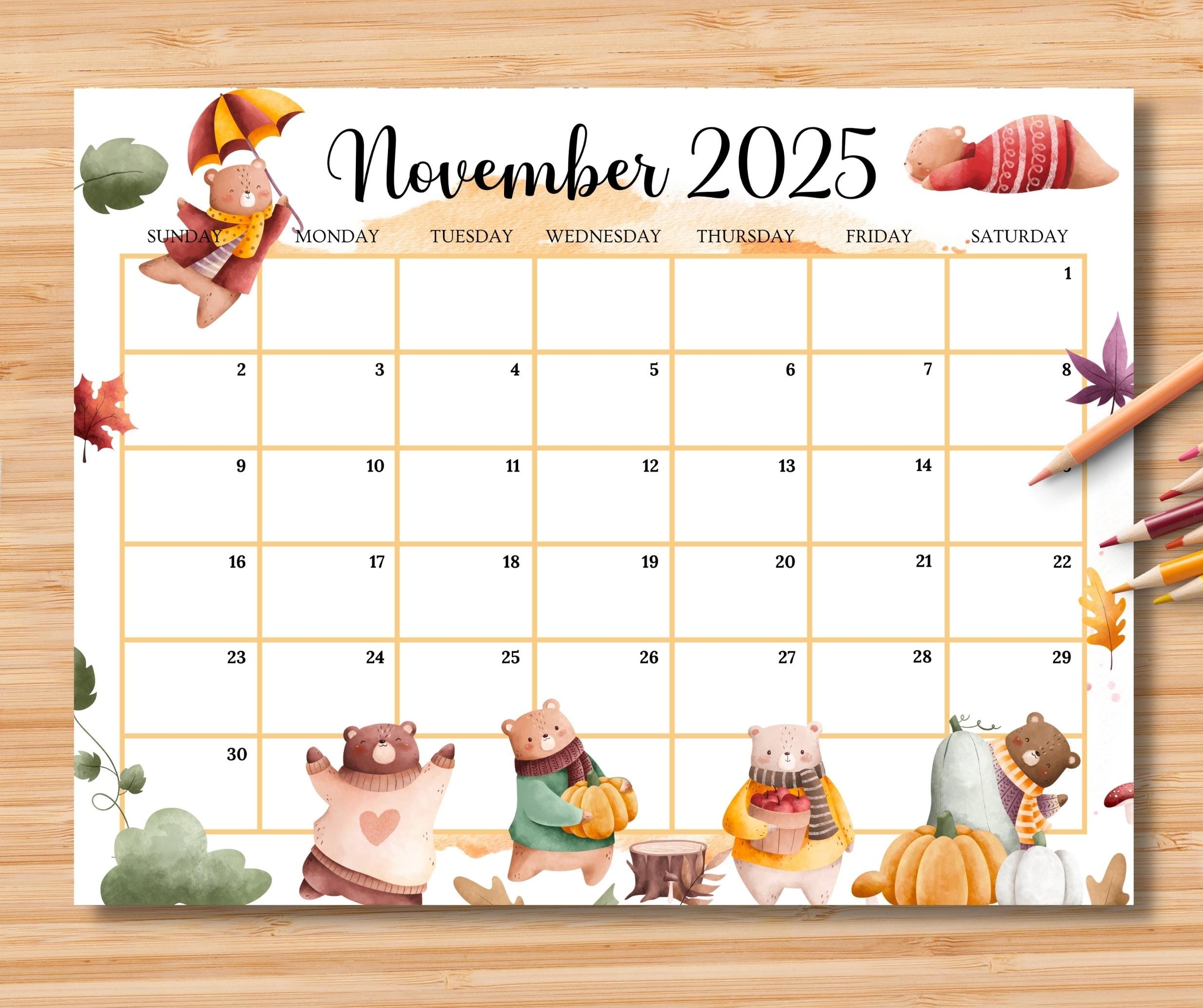 Calendar For November 2025