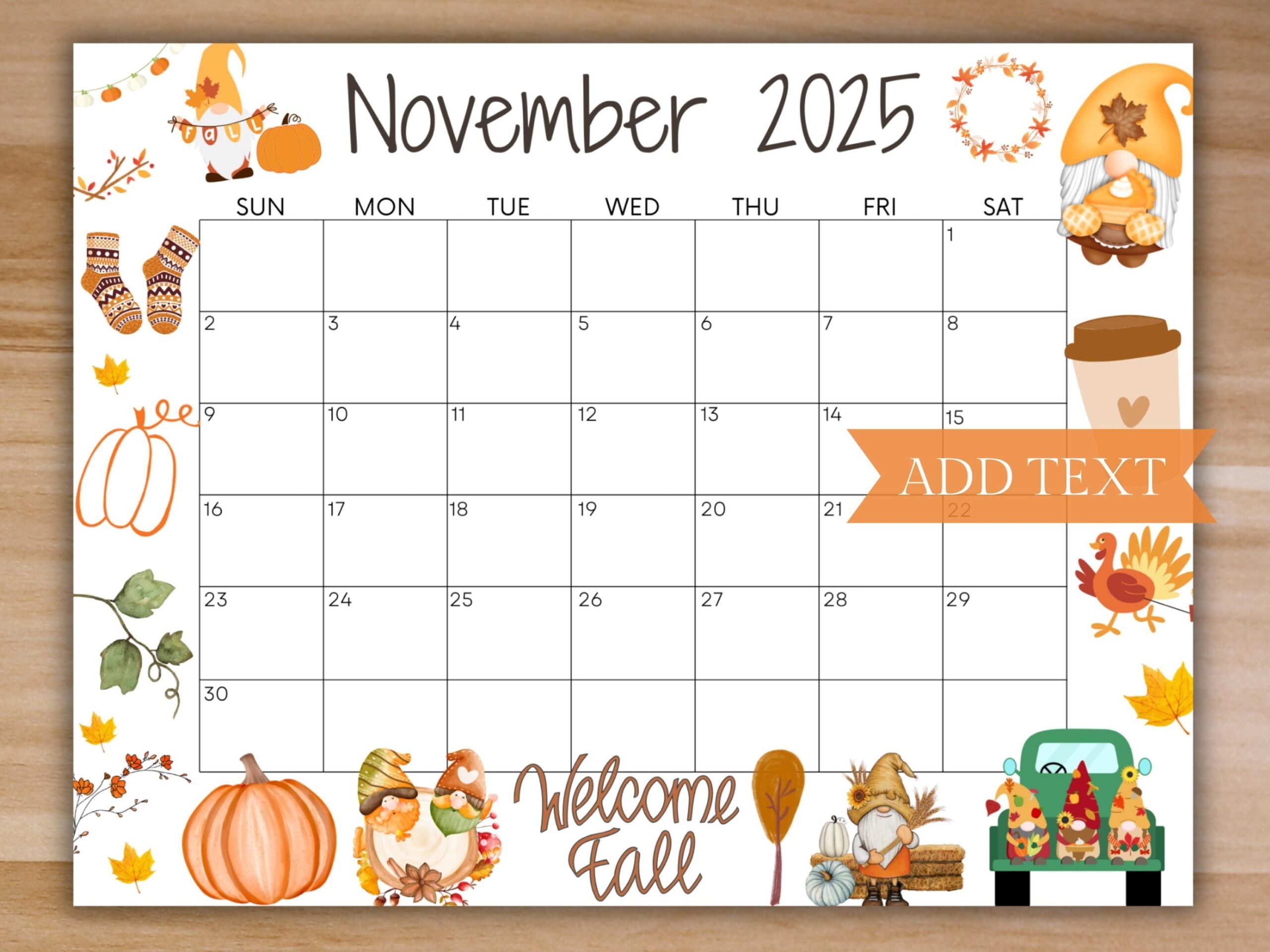 November 2025 Calendar With Lines