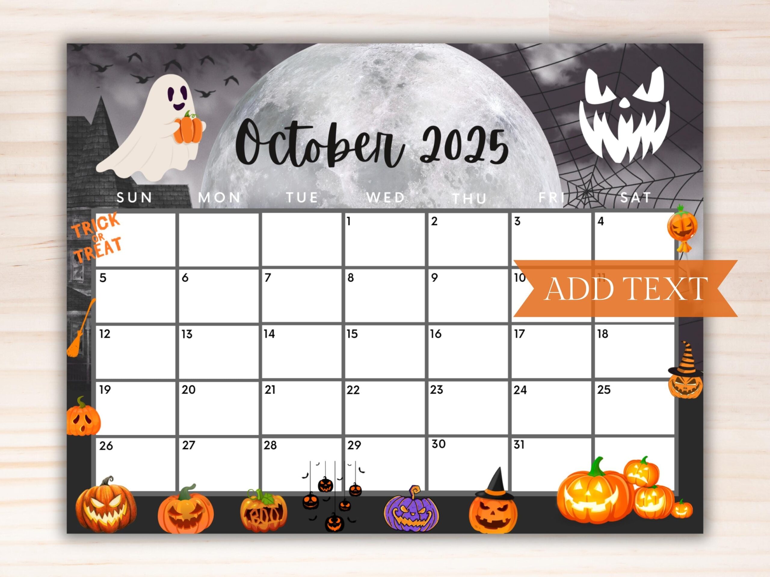 Calendar Template October 2025