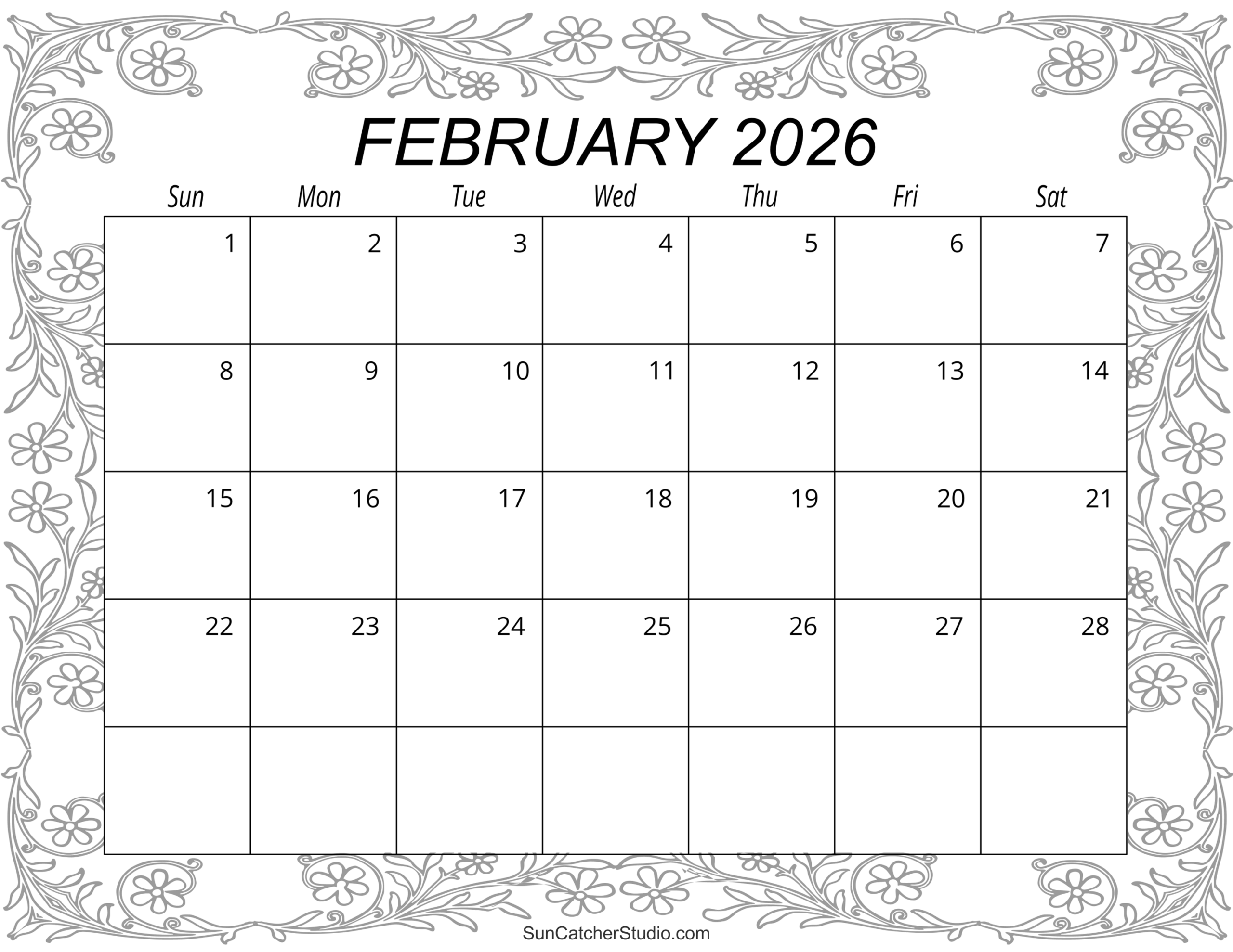 Calendar Feb 2026