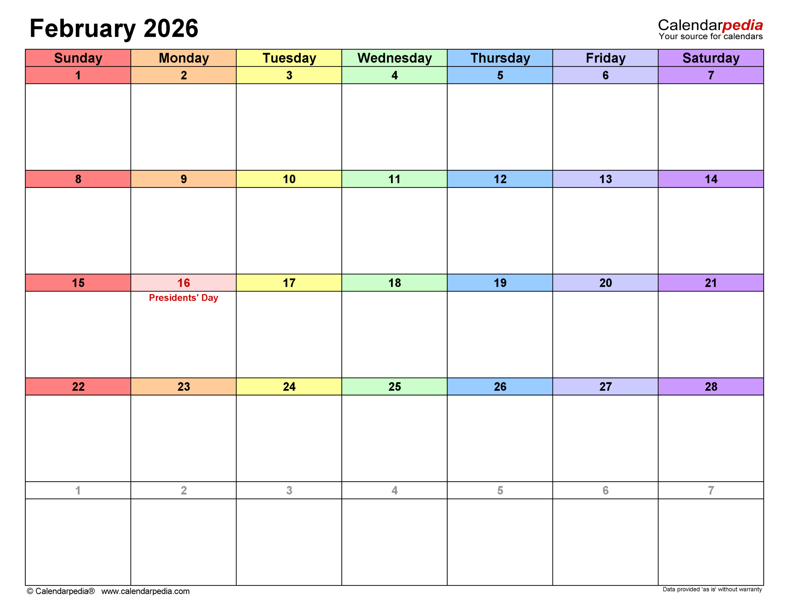 February 2026 Calendar Wallpaper Desktop