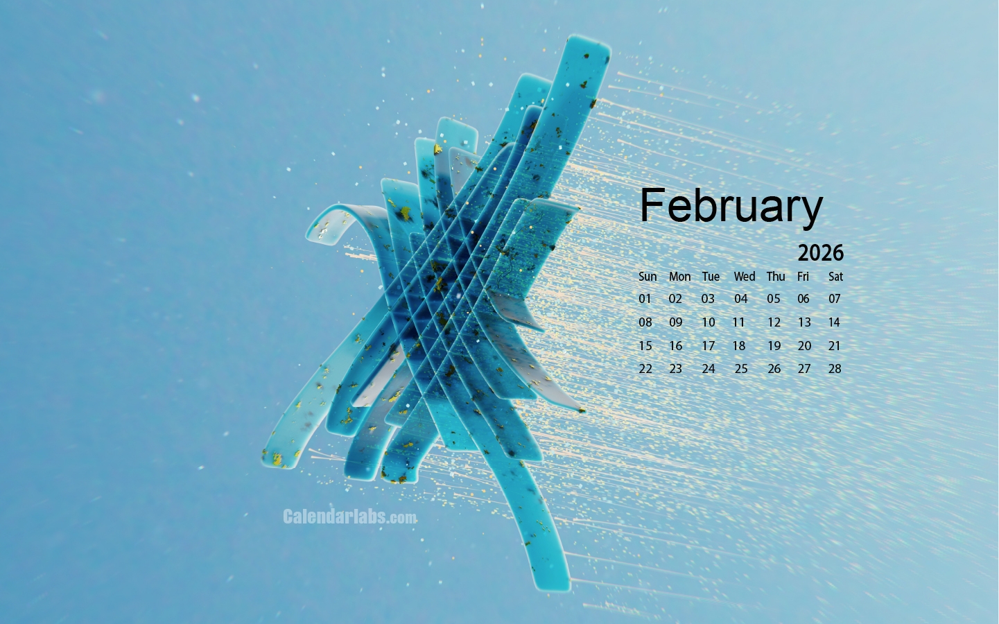 February 2026 Desktop Wallpaper Calendar CalendarLabs