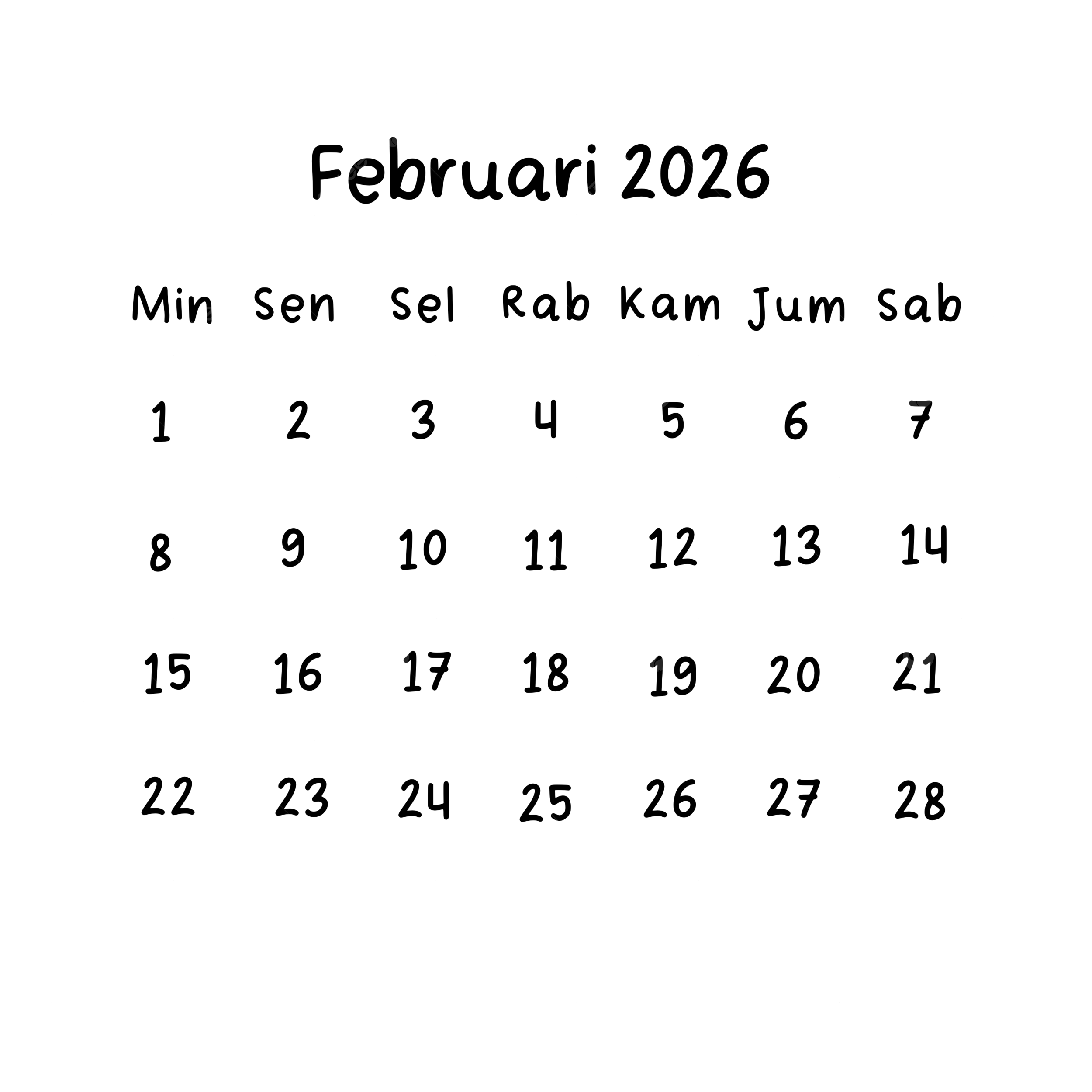 February 2026 PNG Transparent Images Free Download Vector 