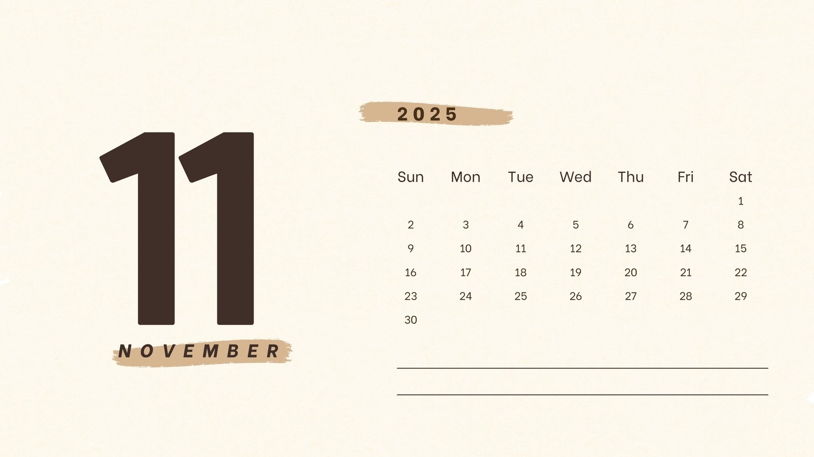 Free And Printable November 2025 Calendar Templates Canva