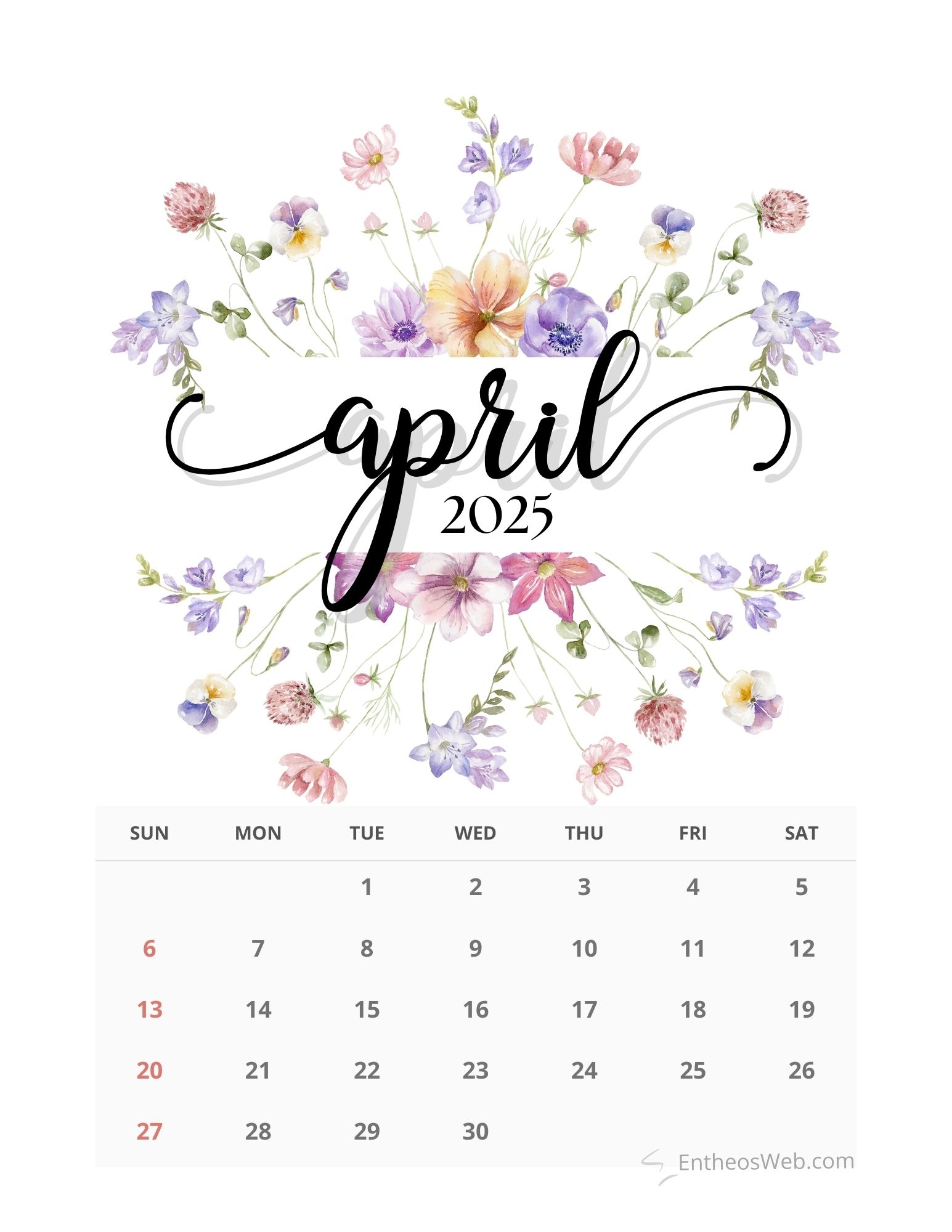 Free April 2025 Calendars And Wallpapers EntheosWeb