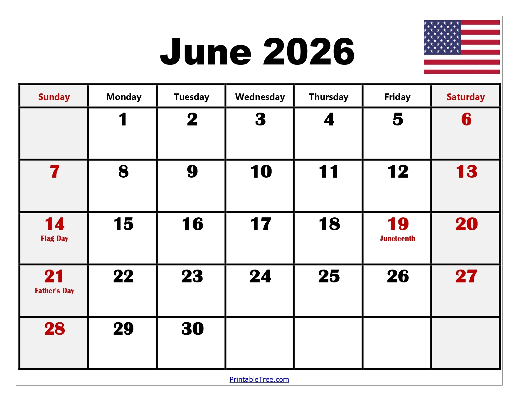 May June 2026 Calendar Printable