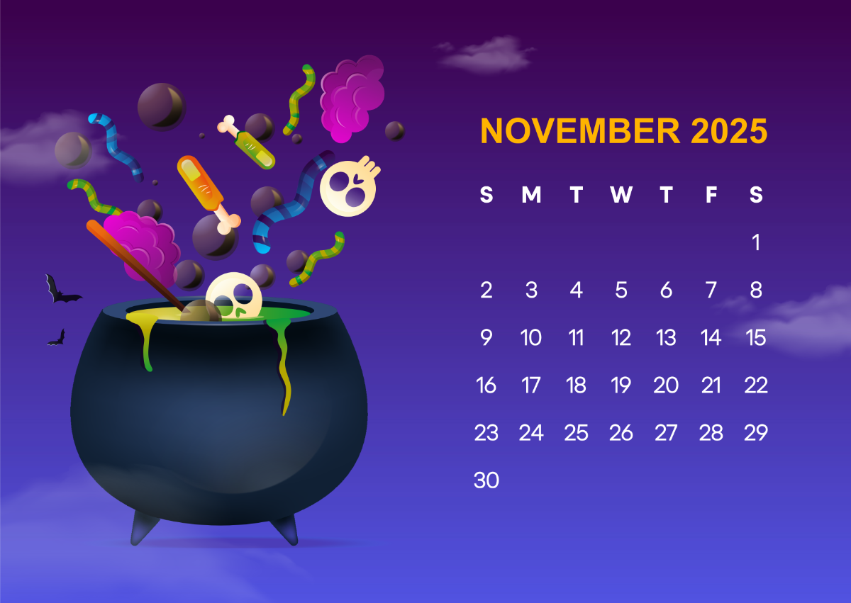 November 2025 Desktop Calendar