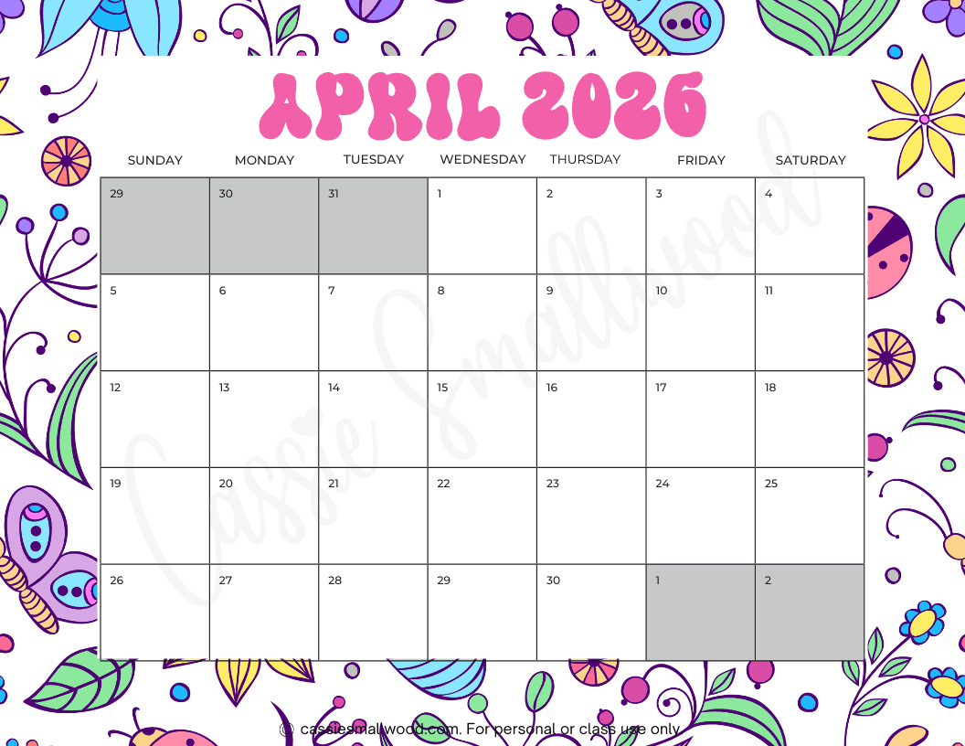 Calender April 2026