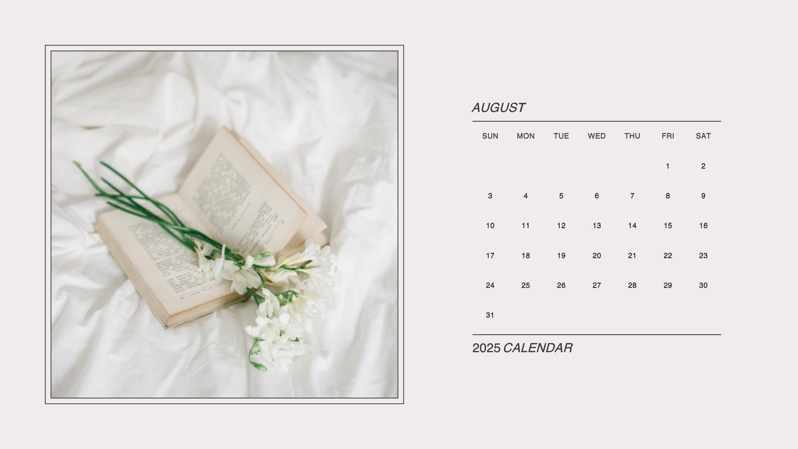 Free Printable August 2025 Calendar Templates Canva