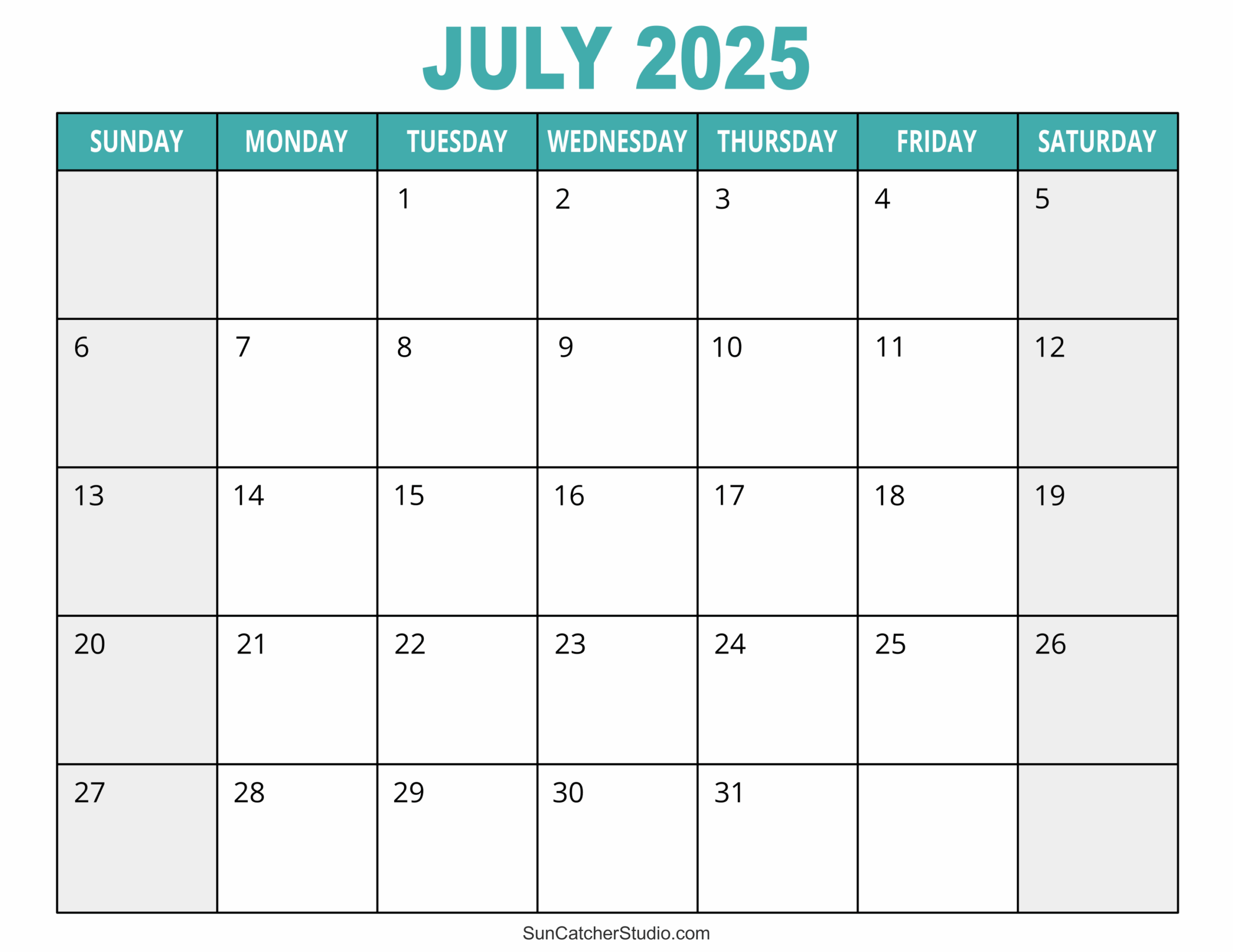 July 2025 Calendar Free Printable Free Printables Monograms Design Tools Patterns U0026 DIY Projects