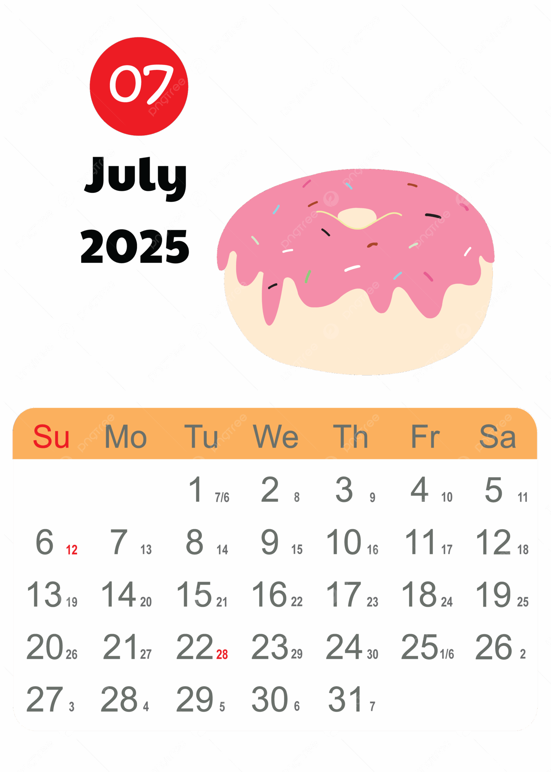 July 2025 Calendar Cute