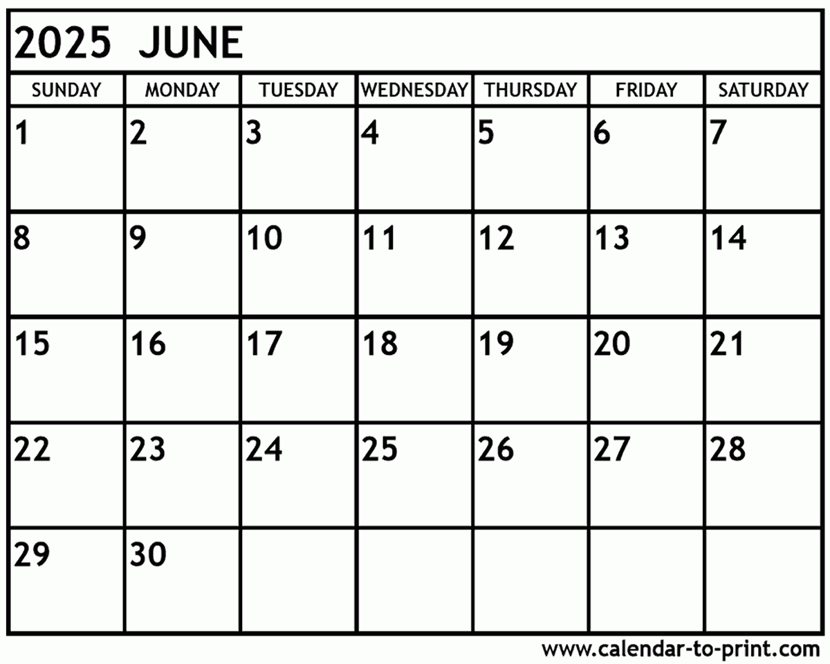 May And June 2025 Calendar Printable