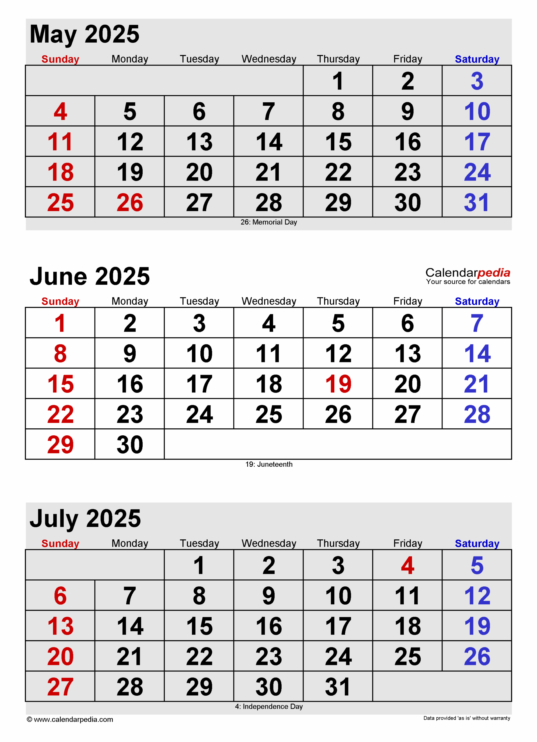 May To June 2025 Calendar