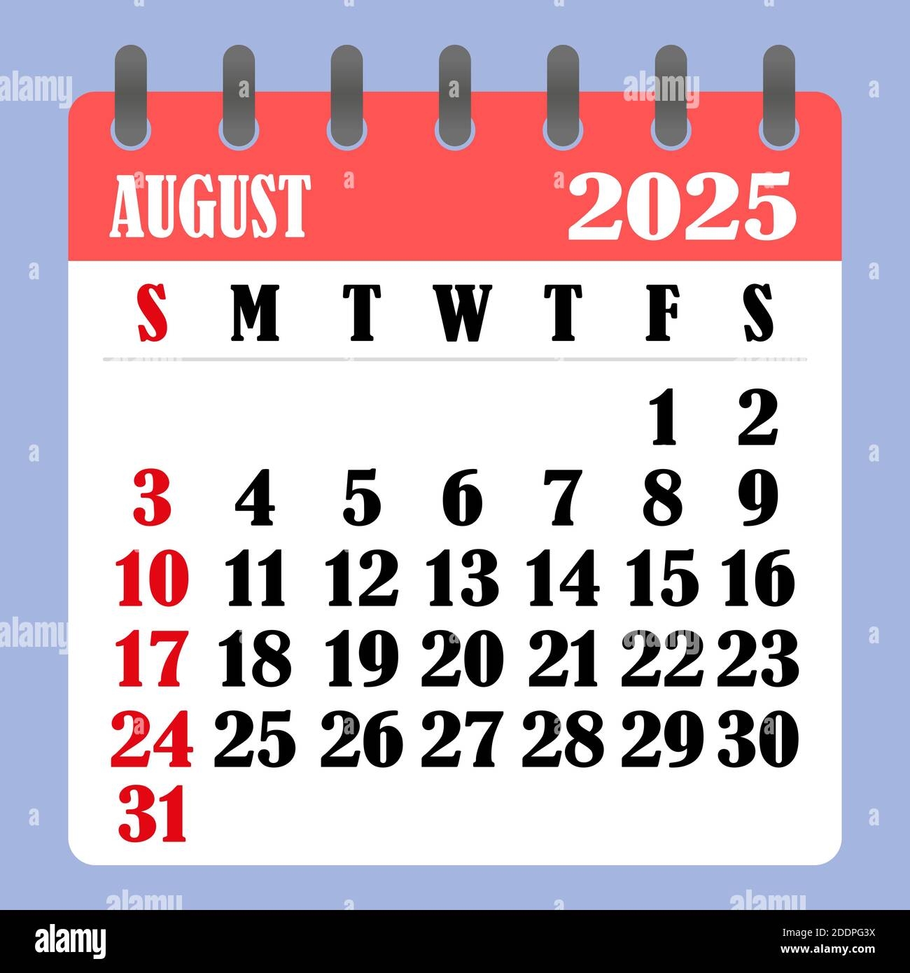 August 2 2025 Calendar