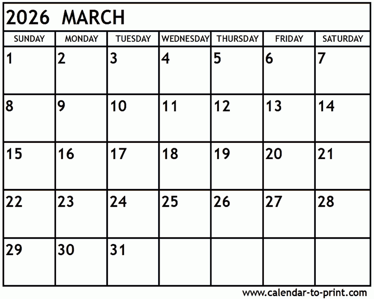 March April May 2026 Calendar