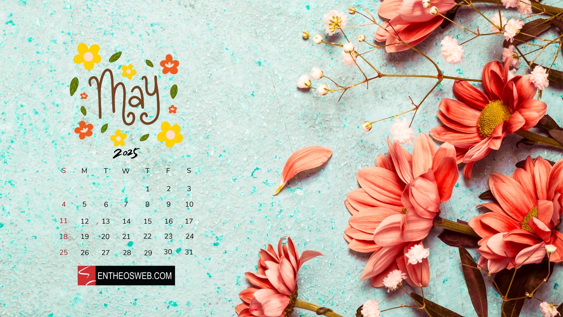 May Calendar 2025 Wallpaper