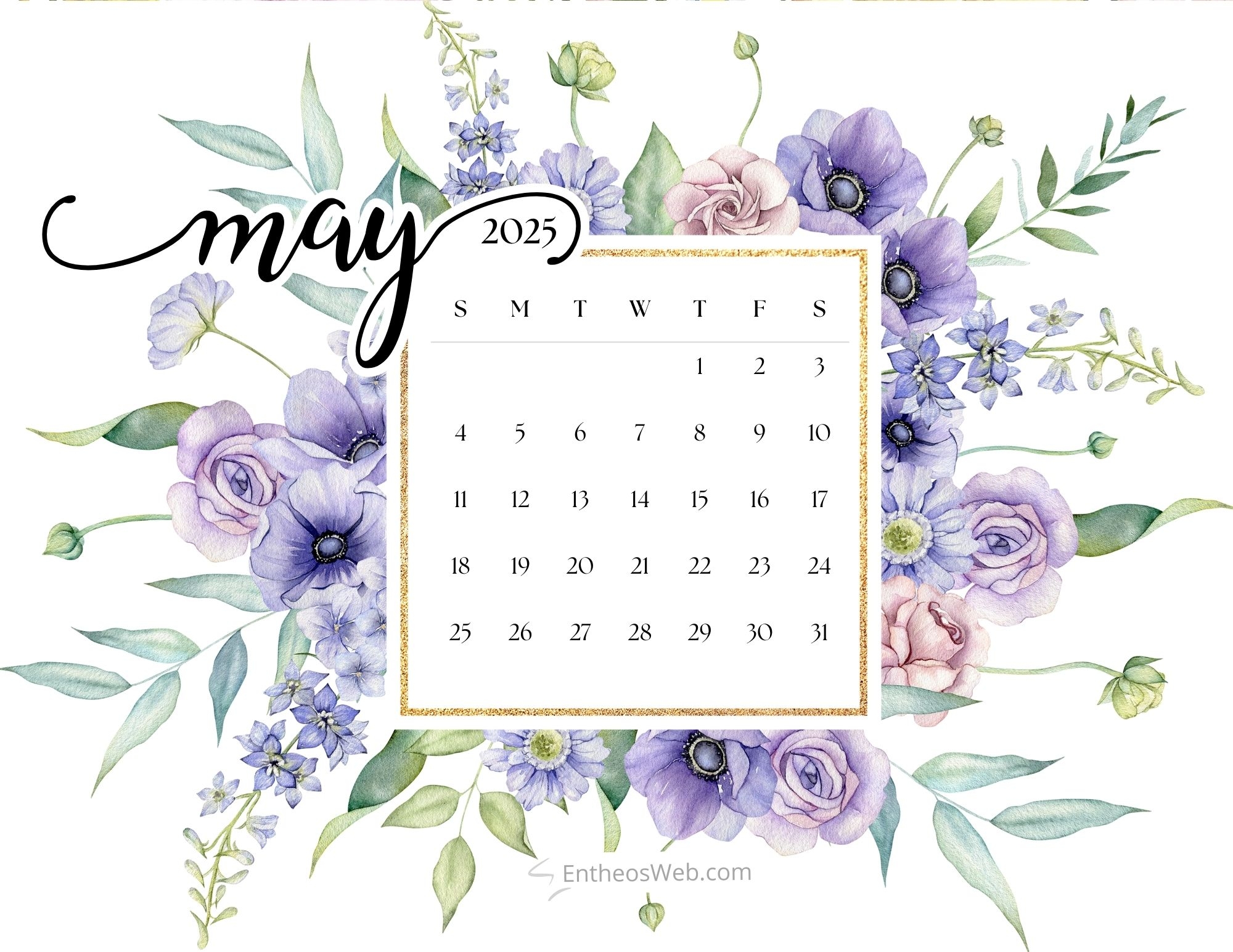 May 2025 Calendar Printables EntheosWeb