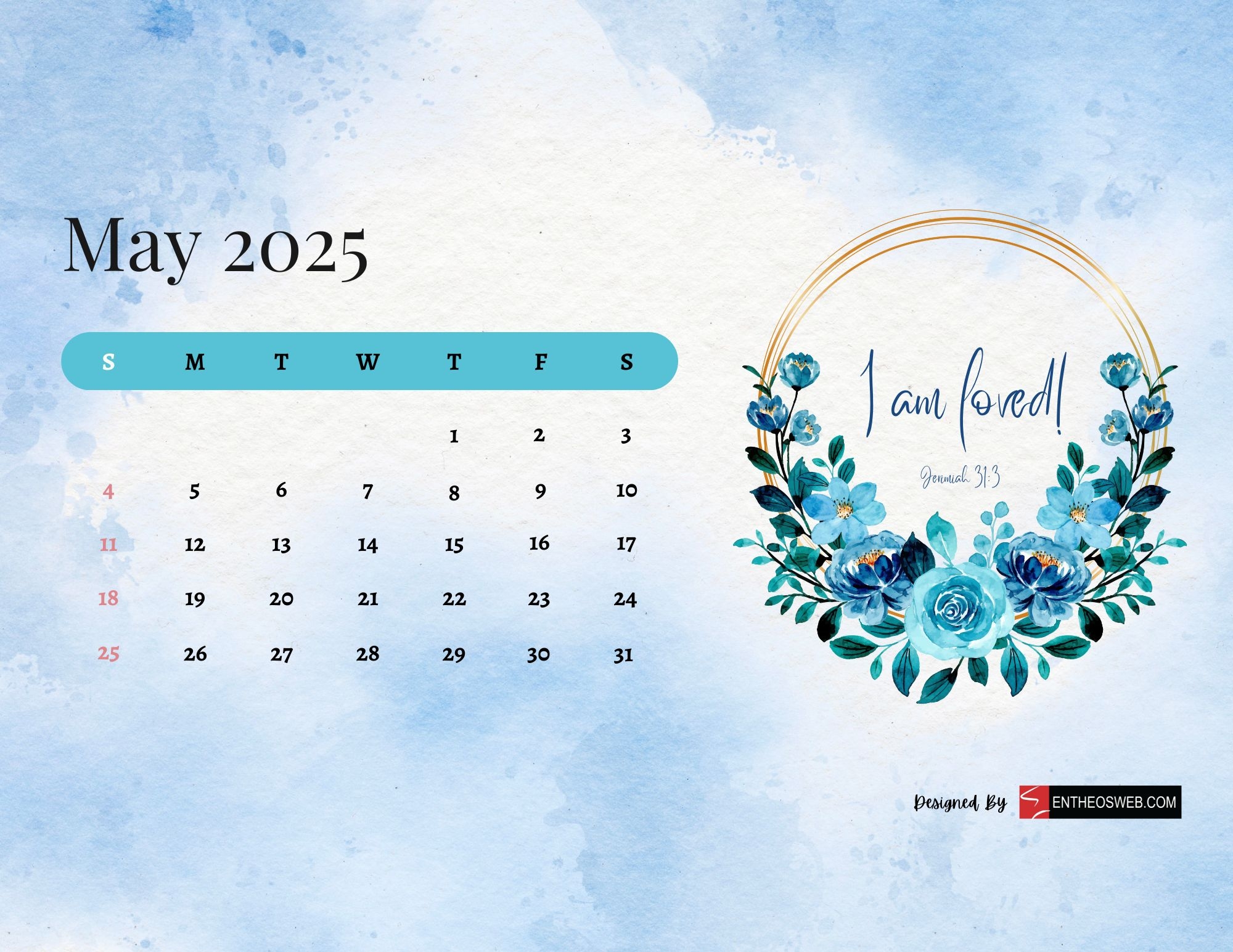 May 2025 Calendar Printables EntheosWeb