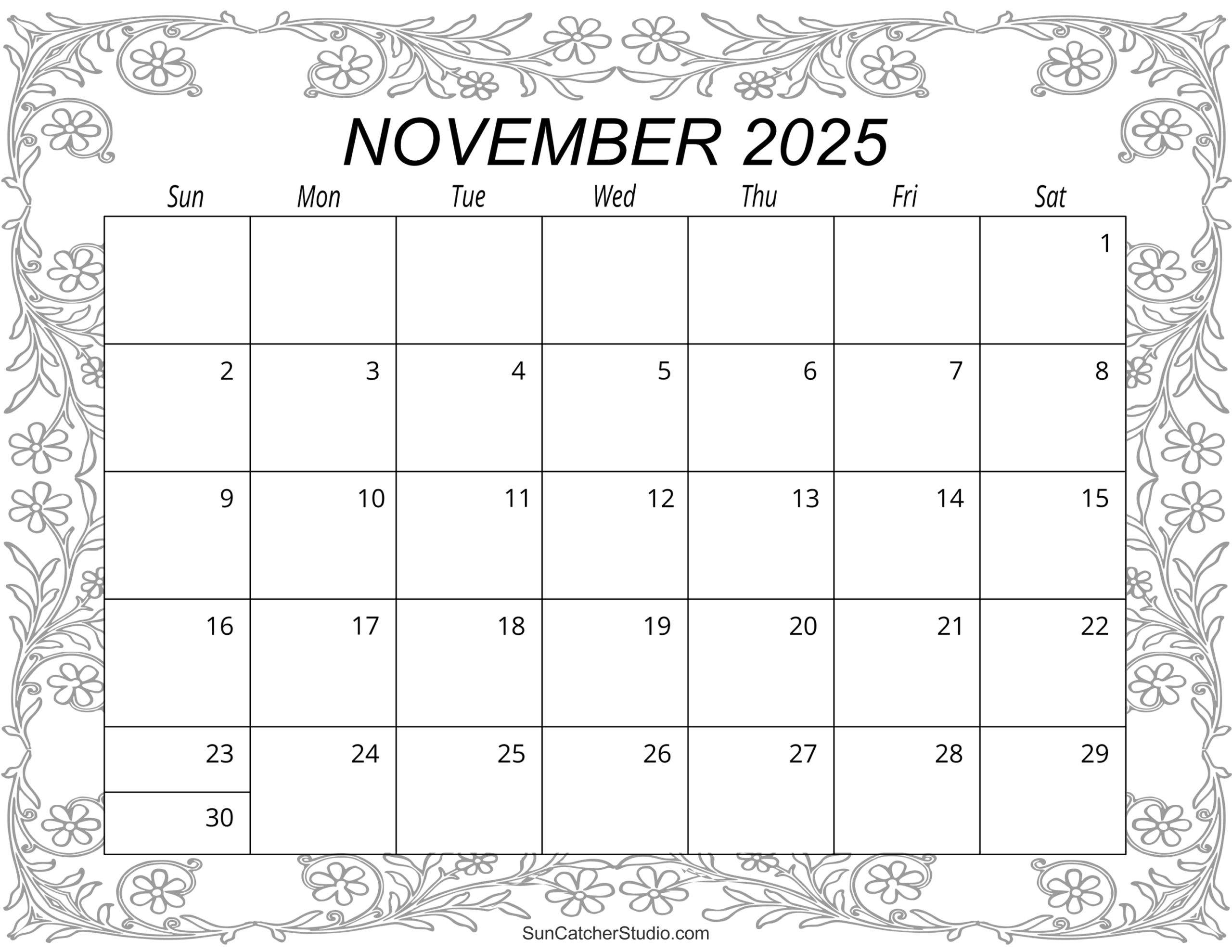 Free Printable Calendar November And December 2025