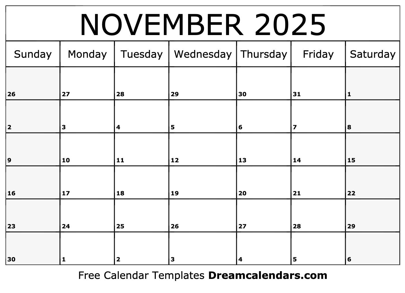 November Calendar With Holidays 2025
