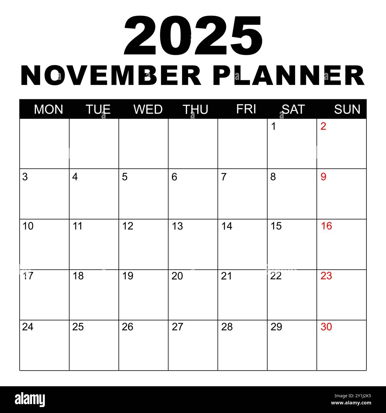Show November 2025 Calendar