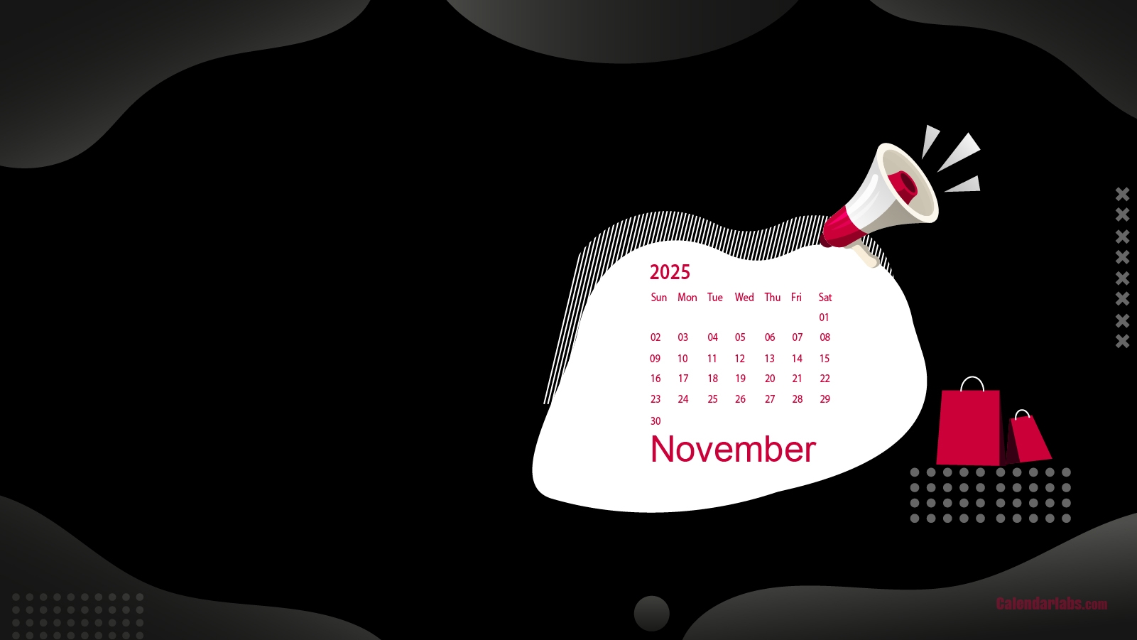 November 2025 Desktop Wallpaper Calendar CalendarLabs