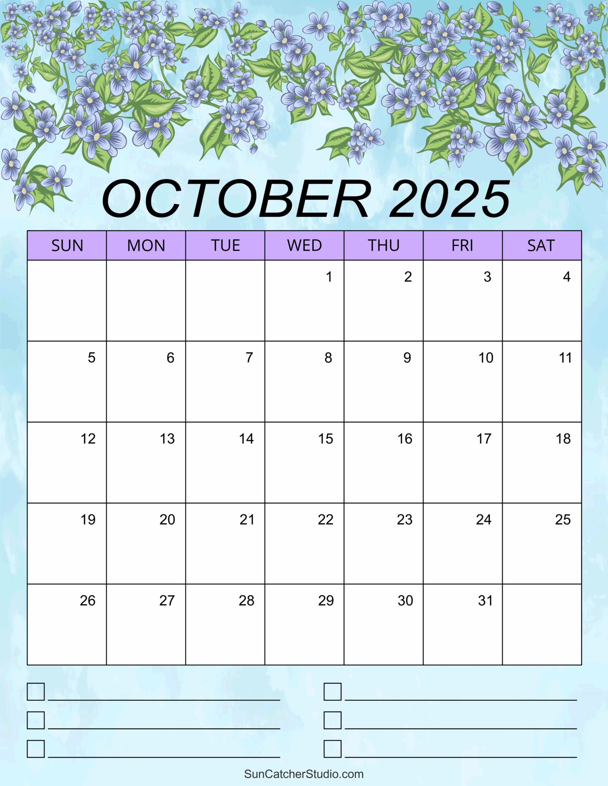 October 2025 Calendar Events