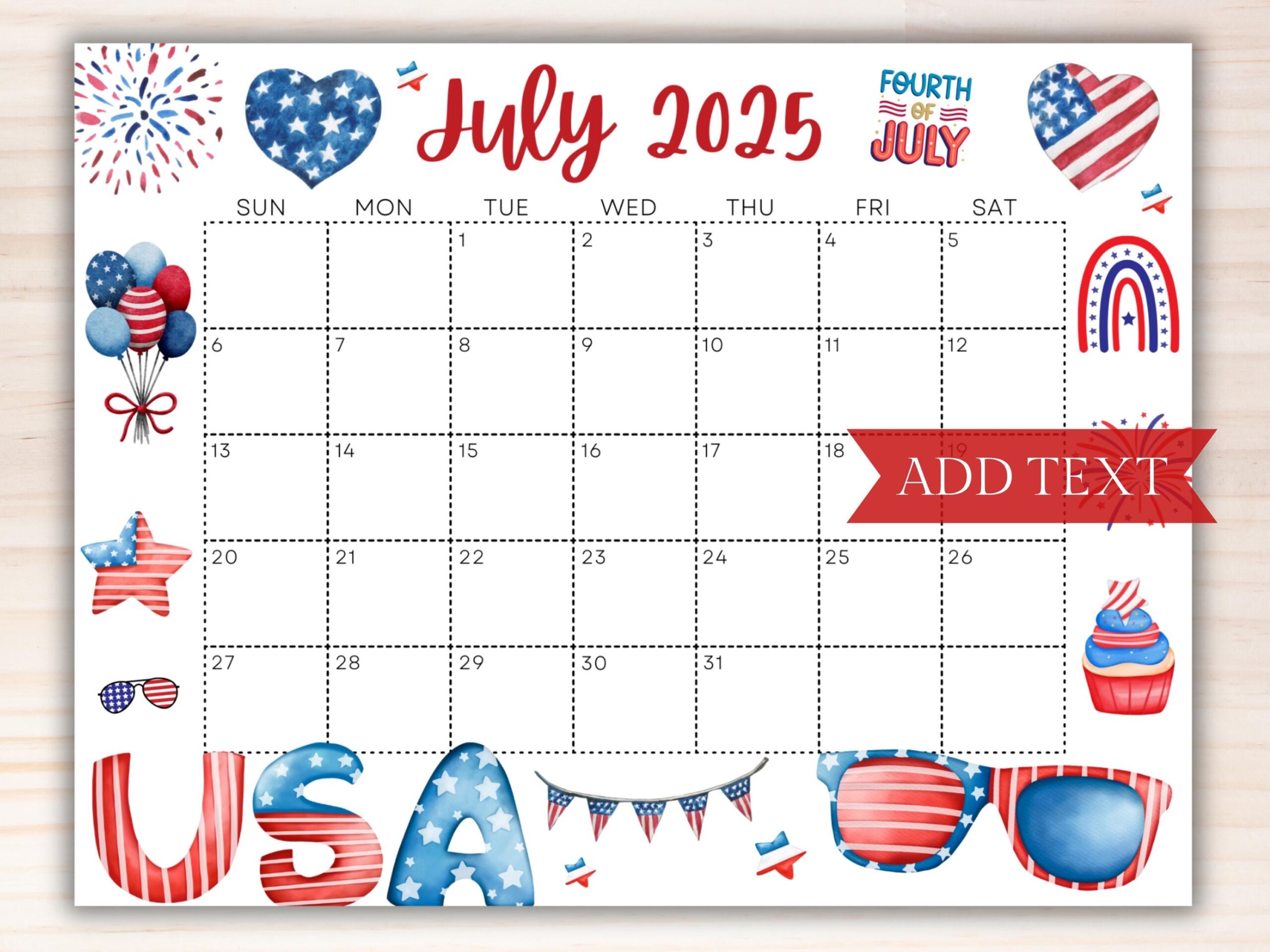 July 2025 Calendar Image