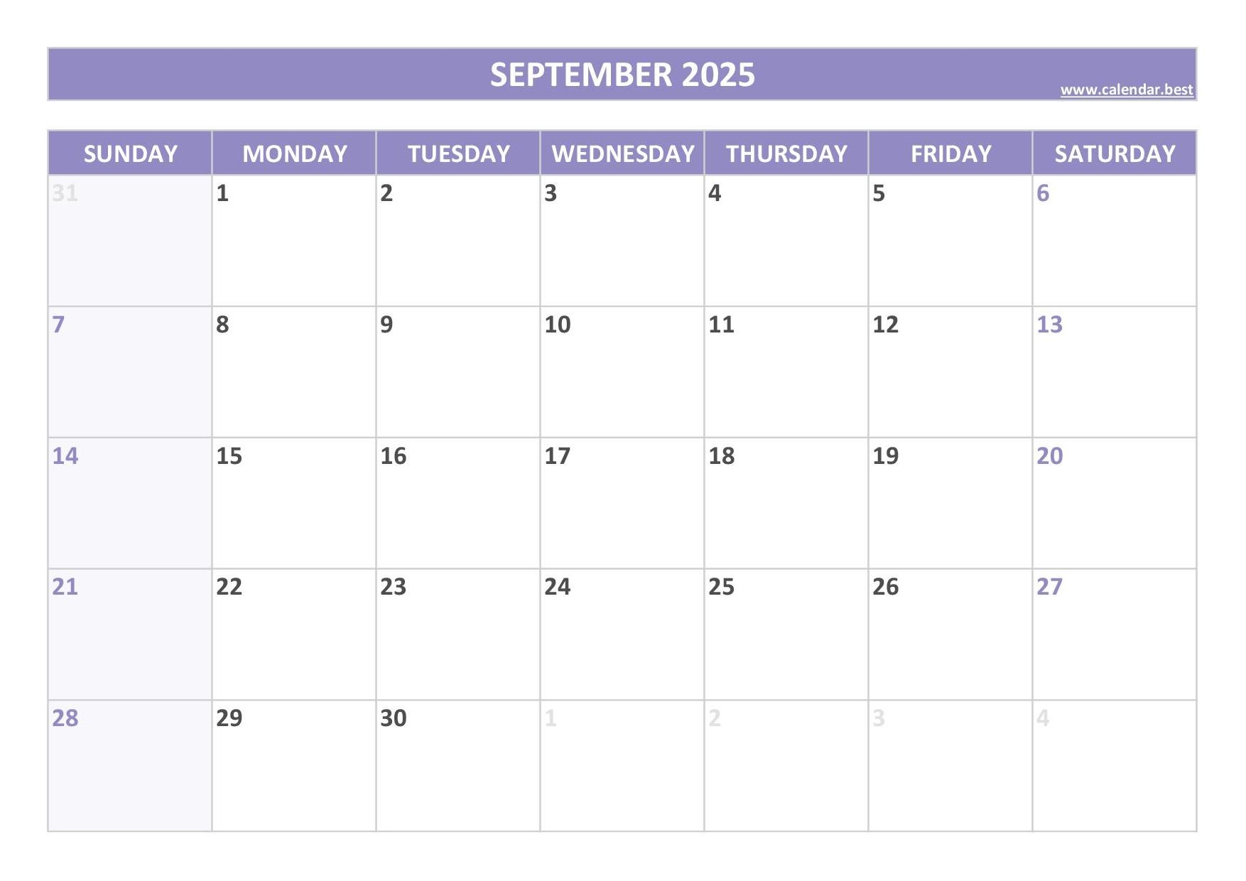 Free-Printable-Calendar September 2025