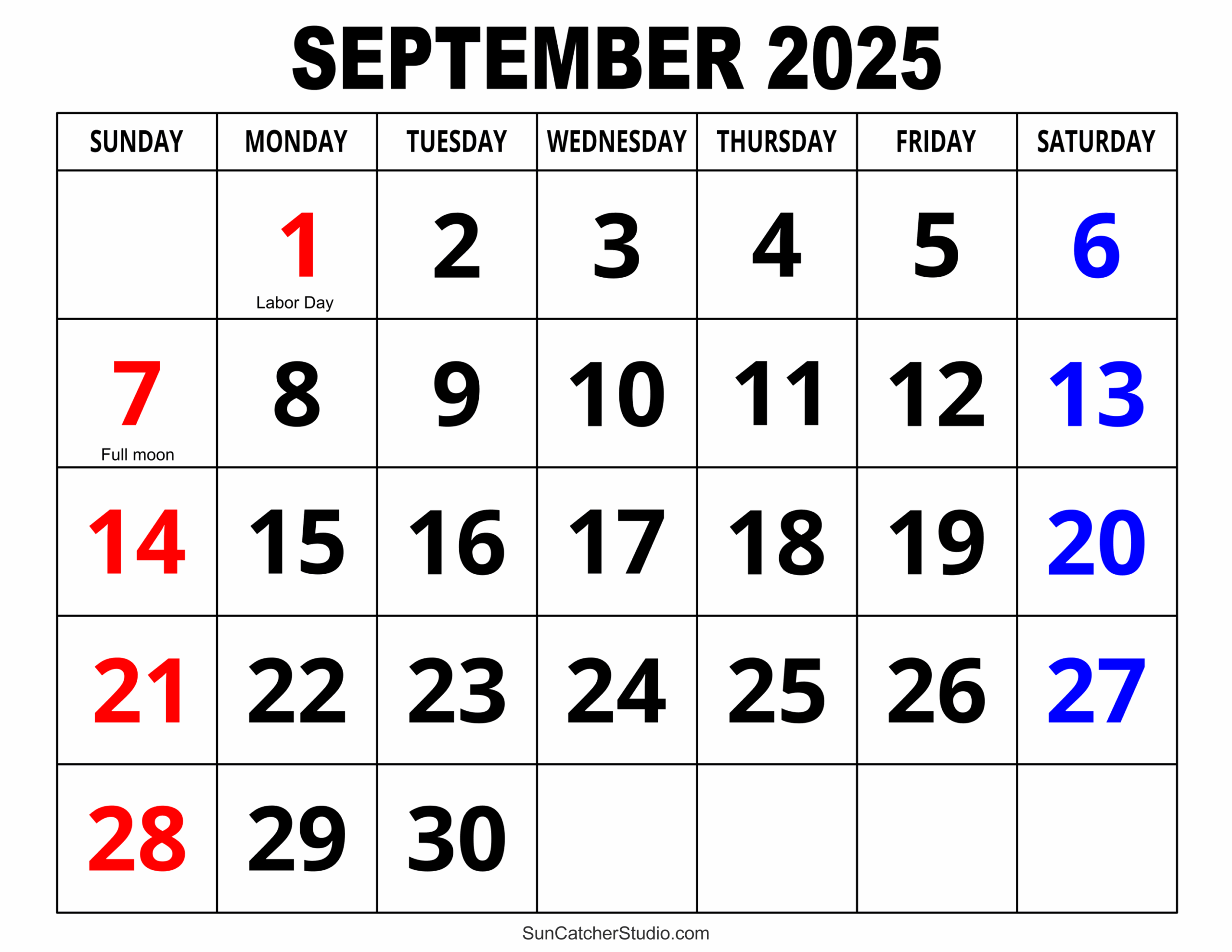 Cute September Calendar 2025